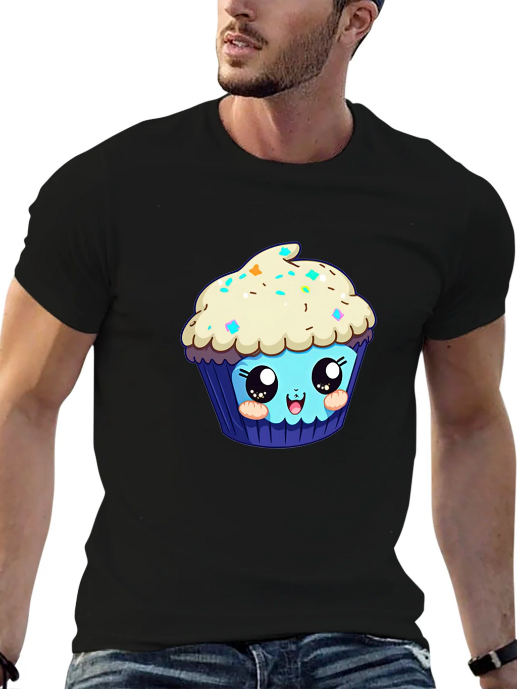 Cute Cupcake Graphic Tee - Black product image 6