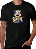 Ramen Soup-er Cartoon Graphic T-Shirt product image 1