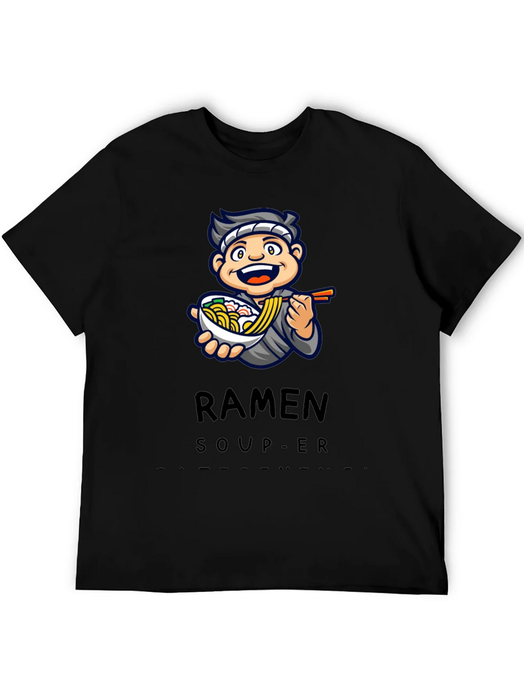 Ramen Soup-er Cartoon Graphic T-Shirt product image 3