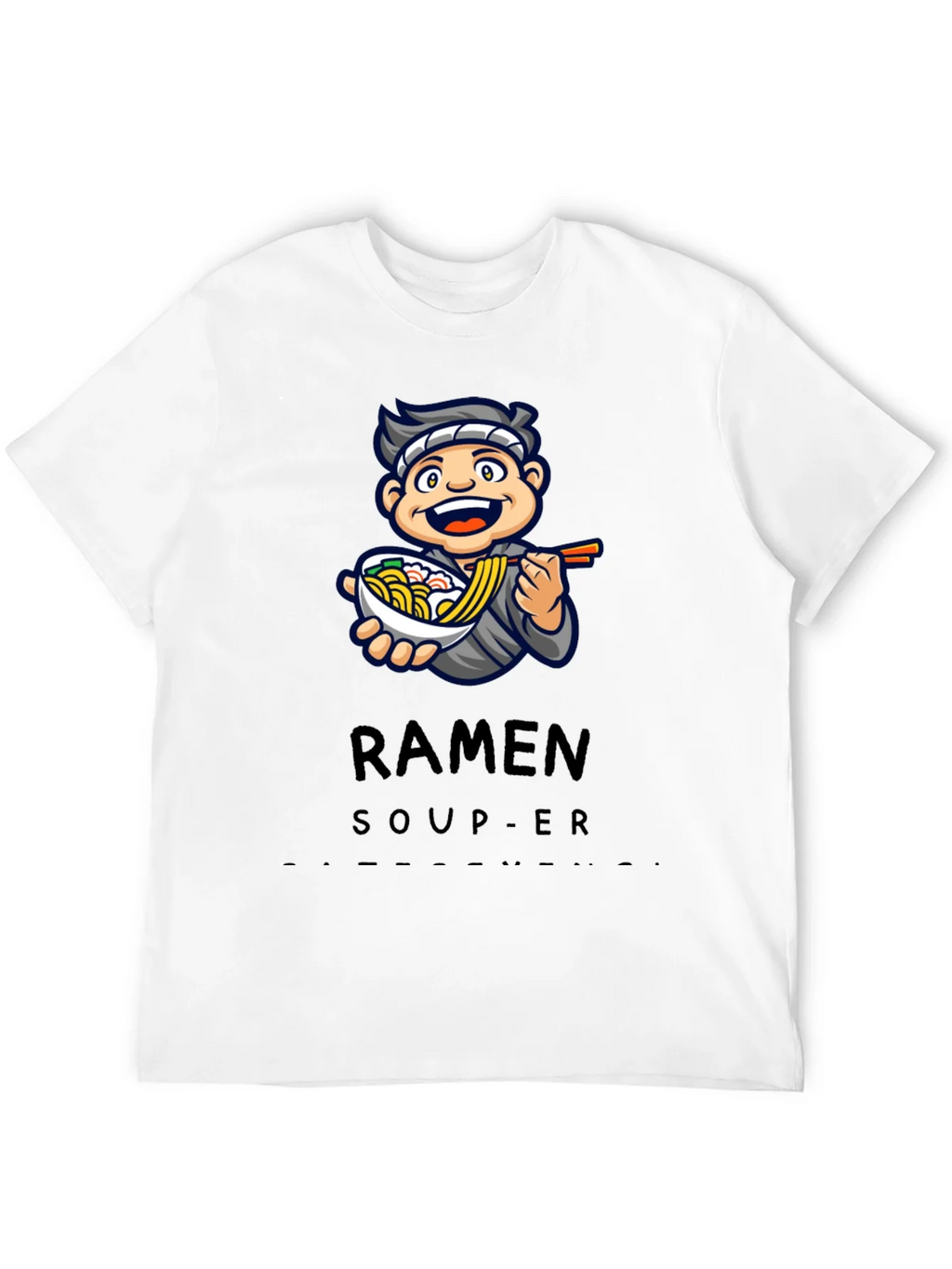 Ramen Soup-er Cartoon Graphic T-Shirt product image 6