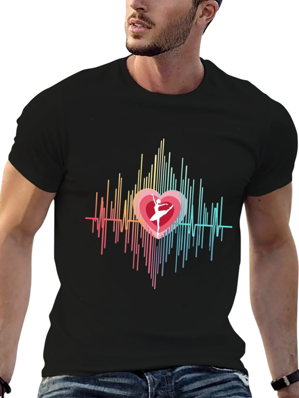 Heartbeat Ballerina Graphic Tee - Black product image 5