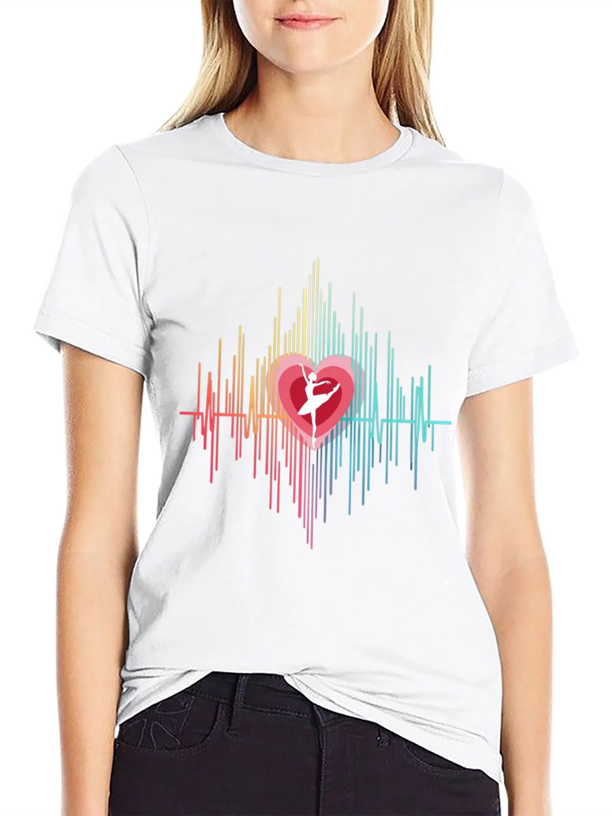 Heartbeat Ballerina Graphic Tee - Black product image 7