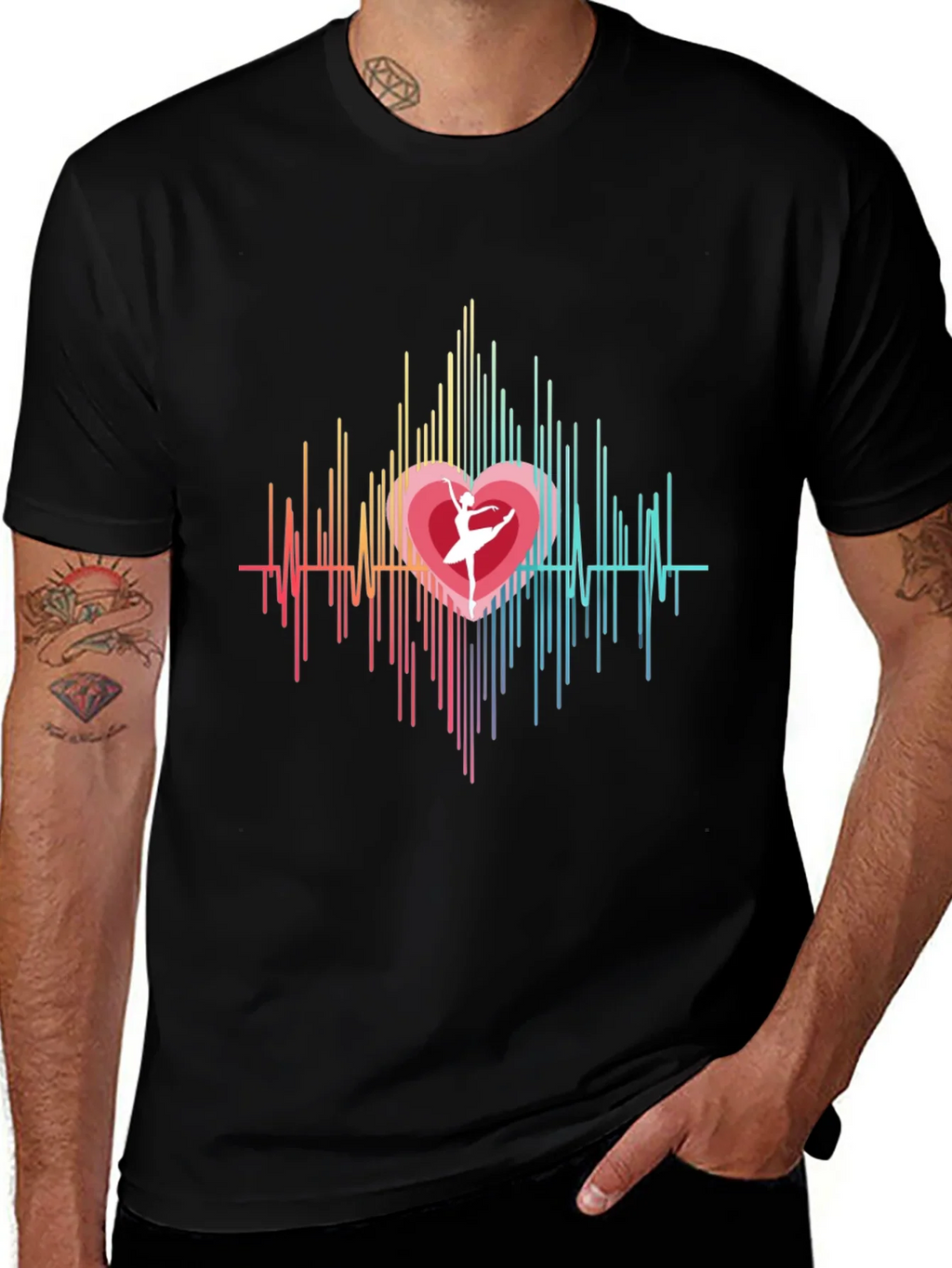 Heartbeat Ballerina Graphic Tee - Black product image 1