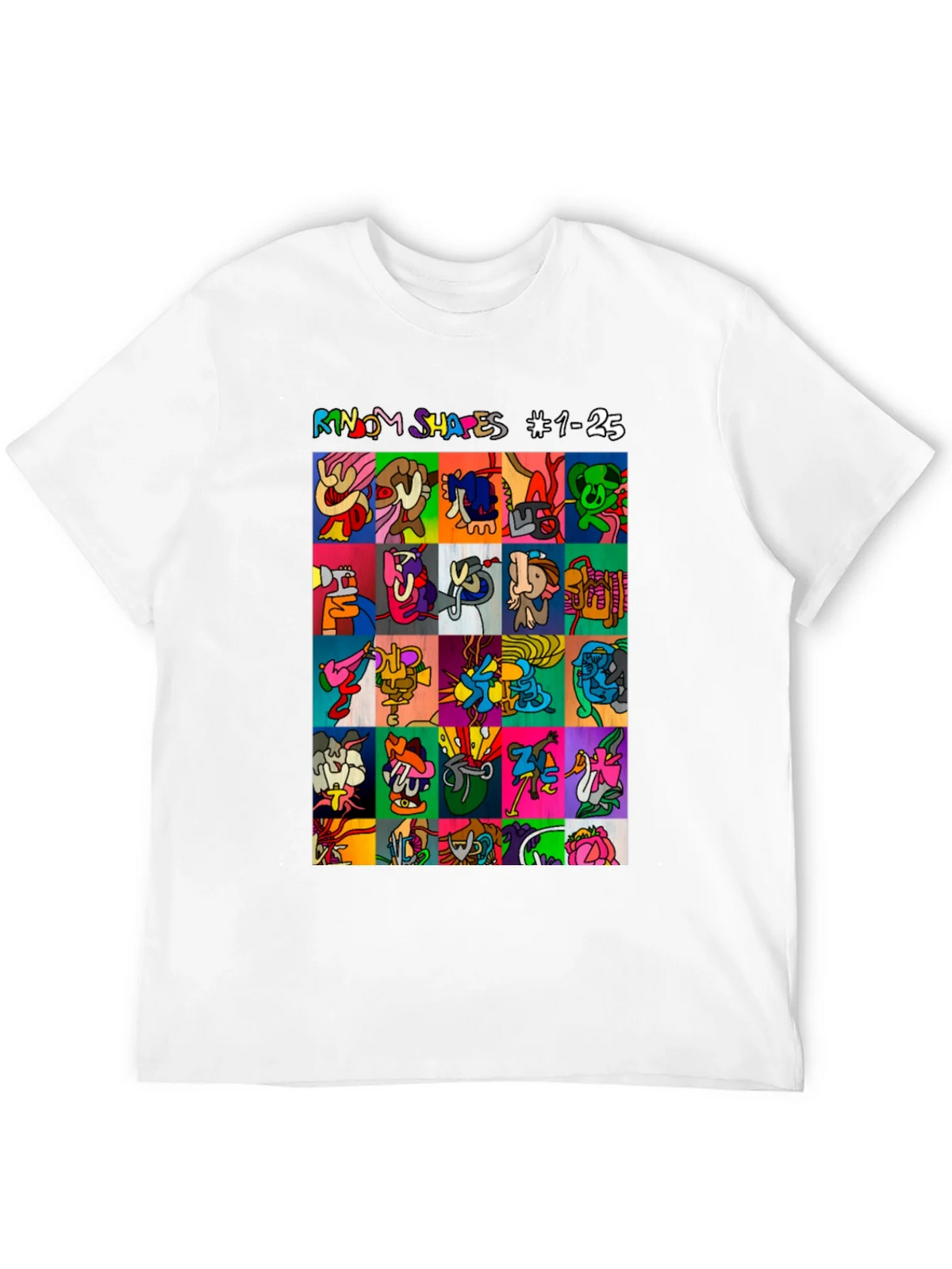 Abstract Art T-Shirt: Random Shapes Graphic Tee product image 11