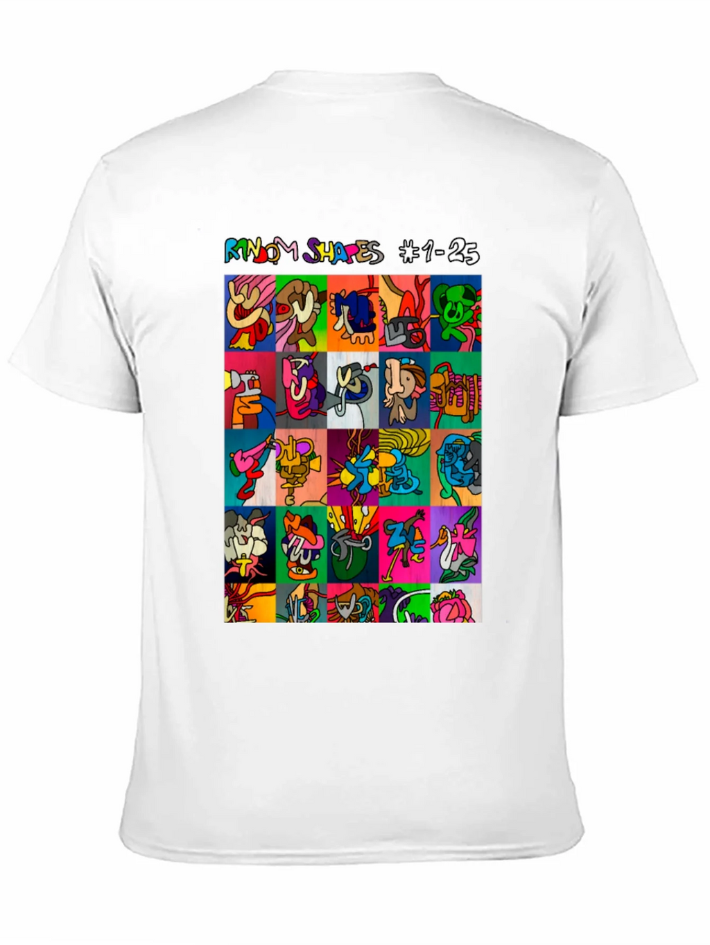 Abstract Art T-Shirt: Random Shapes Graphic Tee product image 10