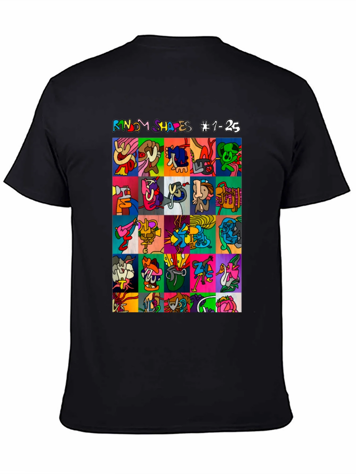 Abstract Art T-Shirt: Random Shapes Graphic Tee product image 4