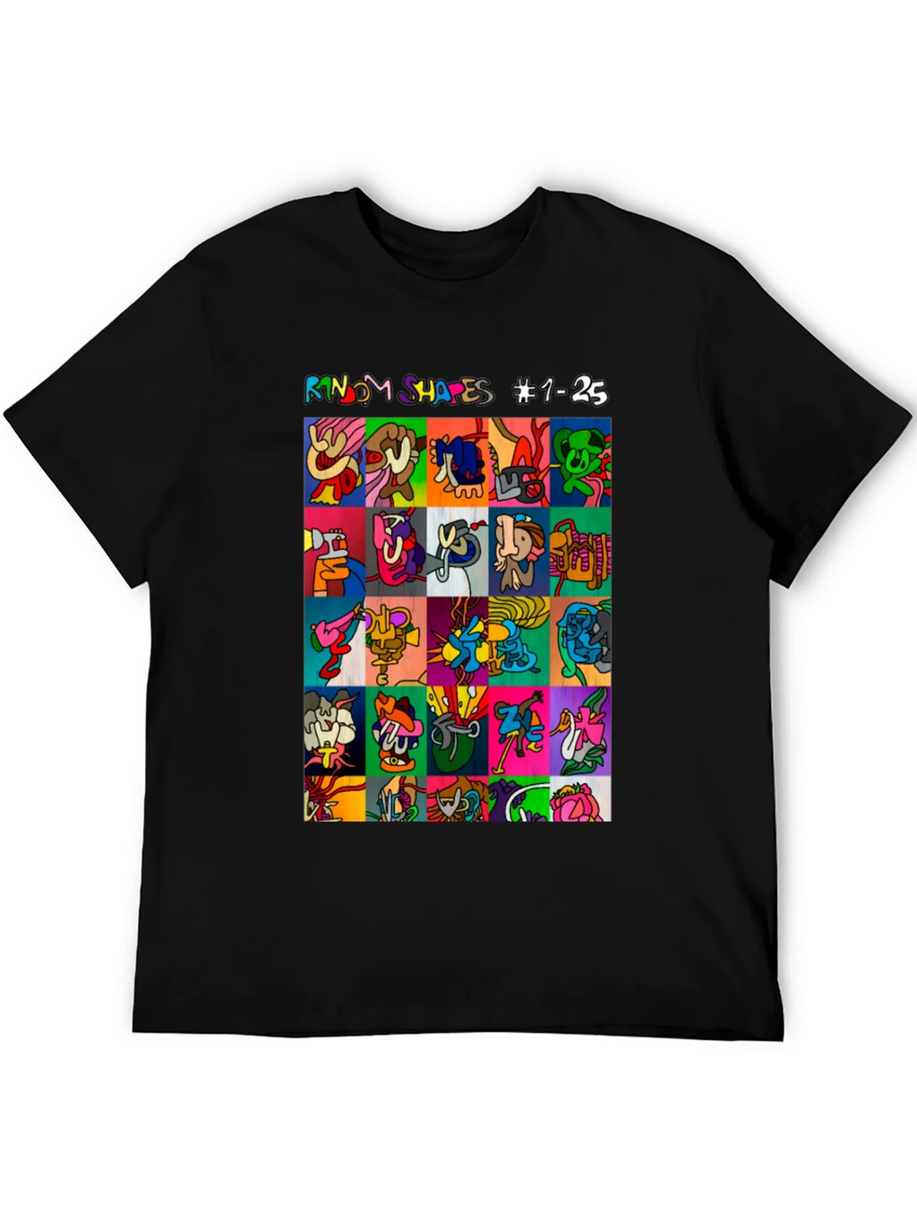 Abstract Art T-Shirt: Random Shapes Graphic Tee product image 5