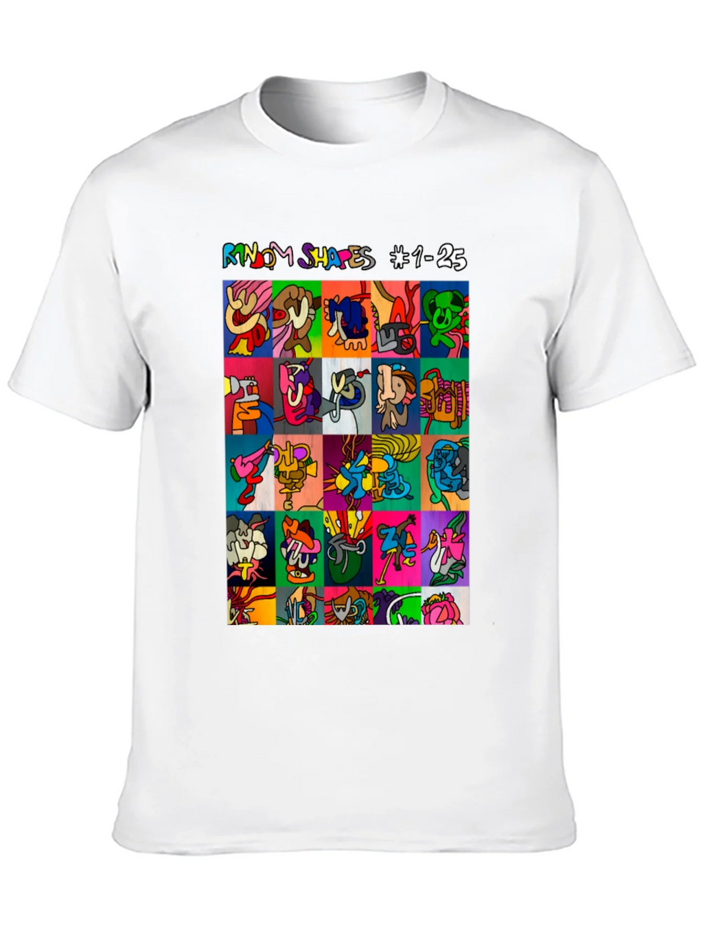 Abstract Art T-Shirt: Random Shapes Graphic Tee product image 9