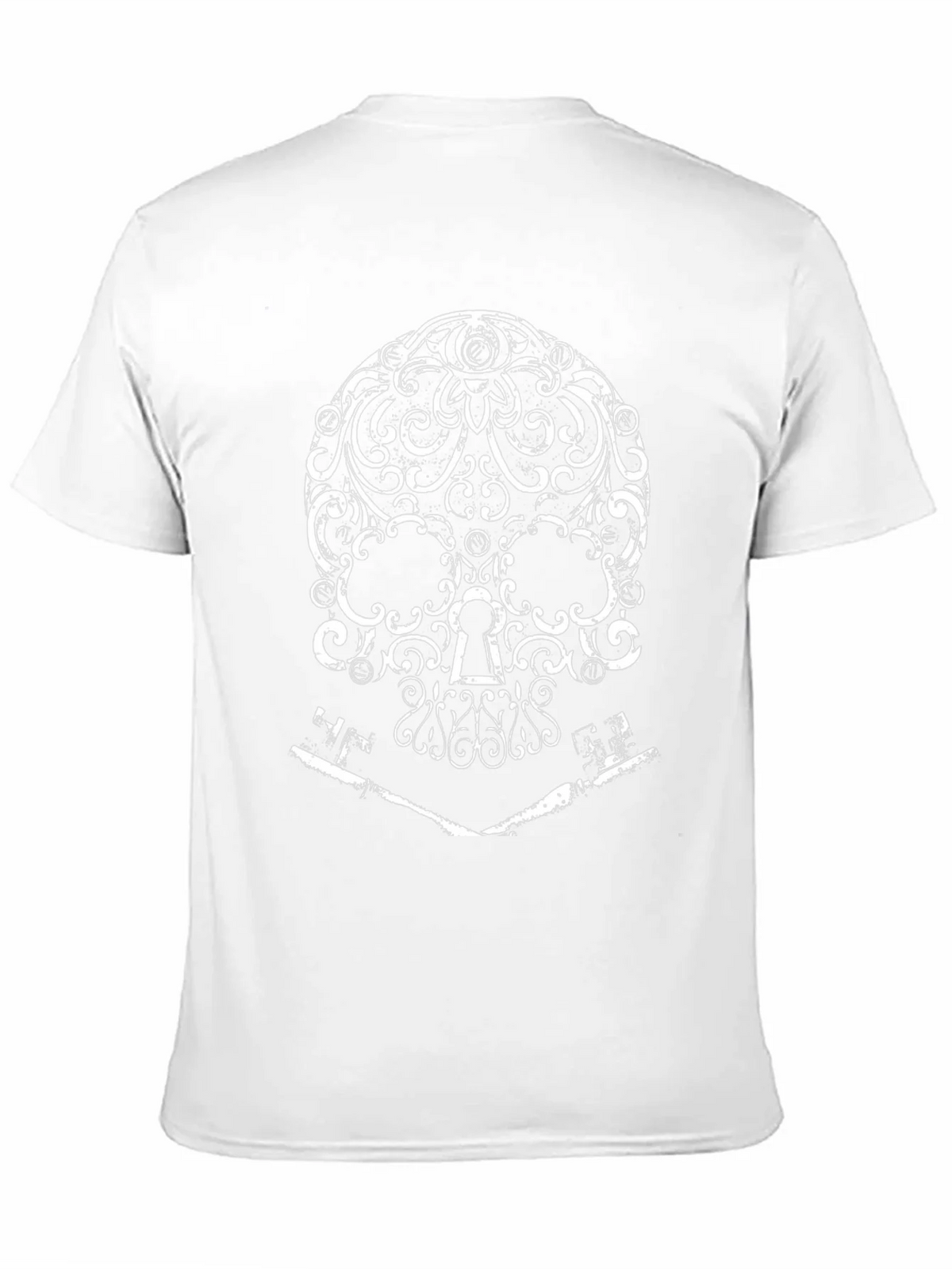 Ornate Skull and Keys Graphic T-Shirt product image 10