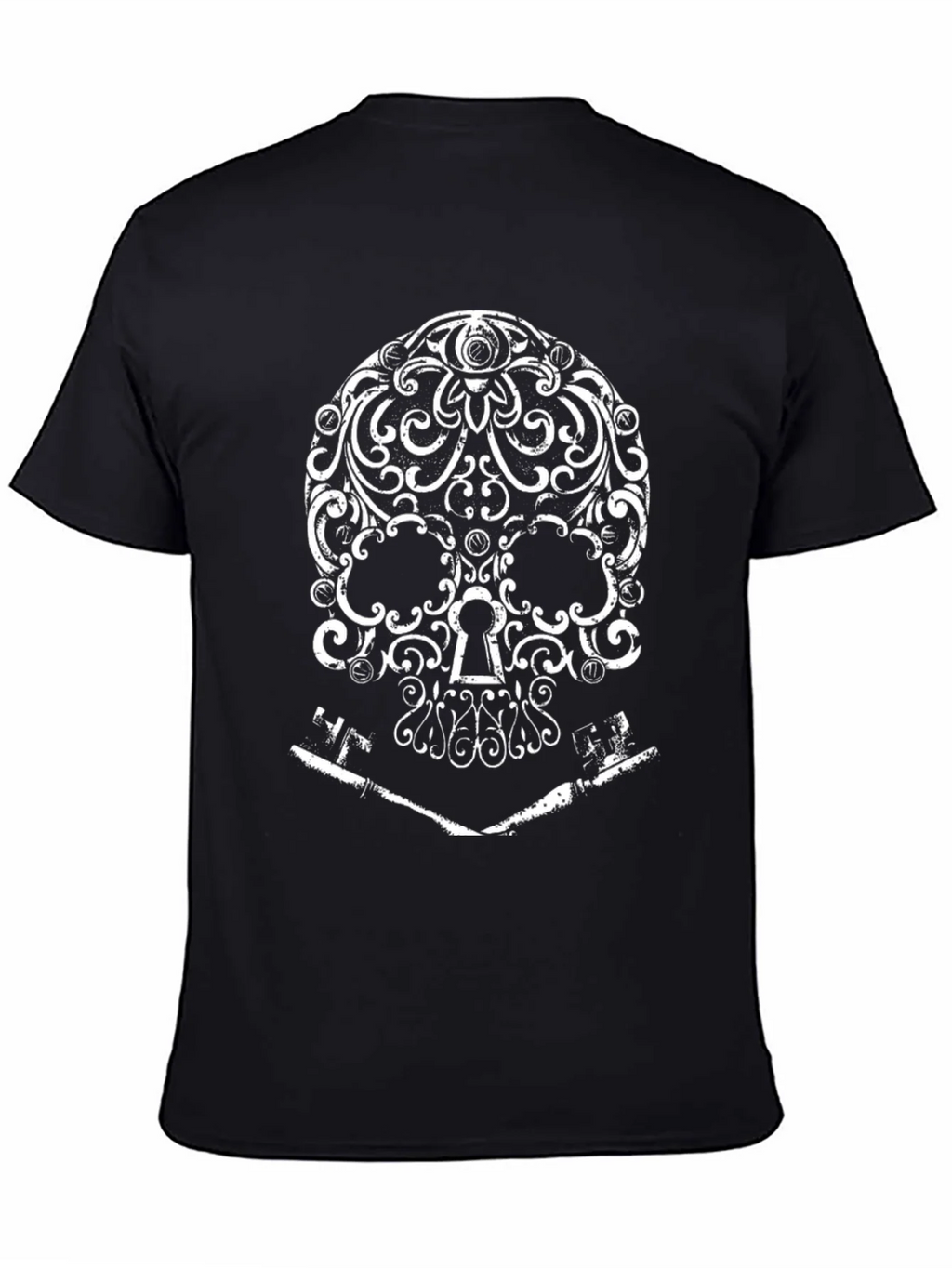 Ornate Skull and Keys Graphic T-Shirt product image 4