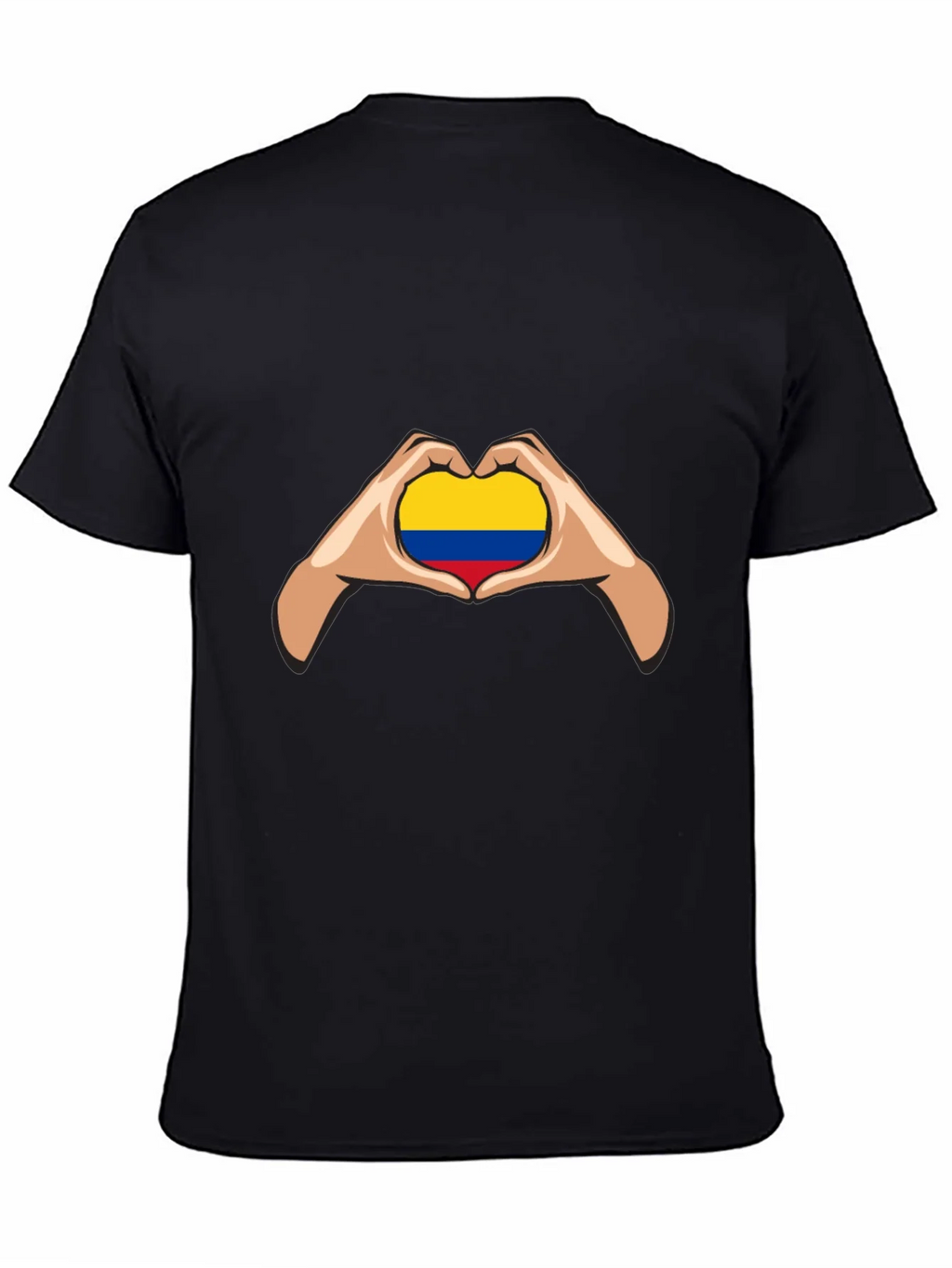 Colombian Flag Heart Hands Graphic Tee product image 3