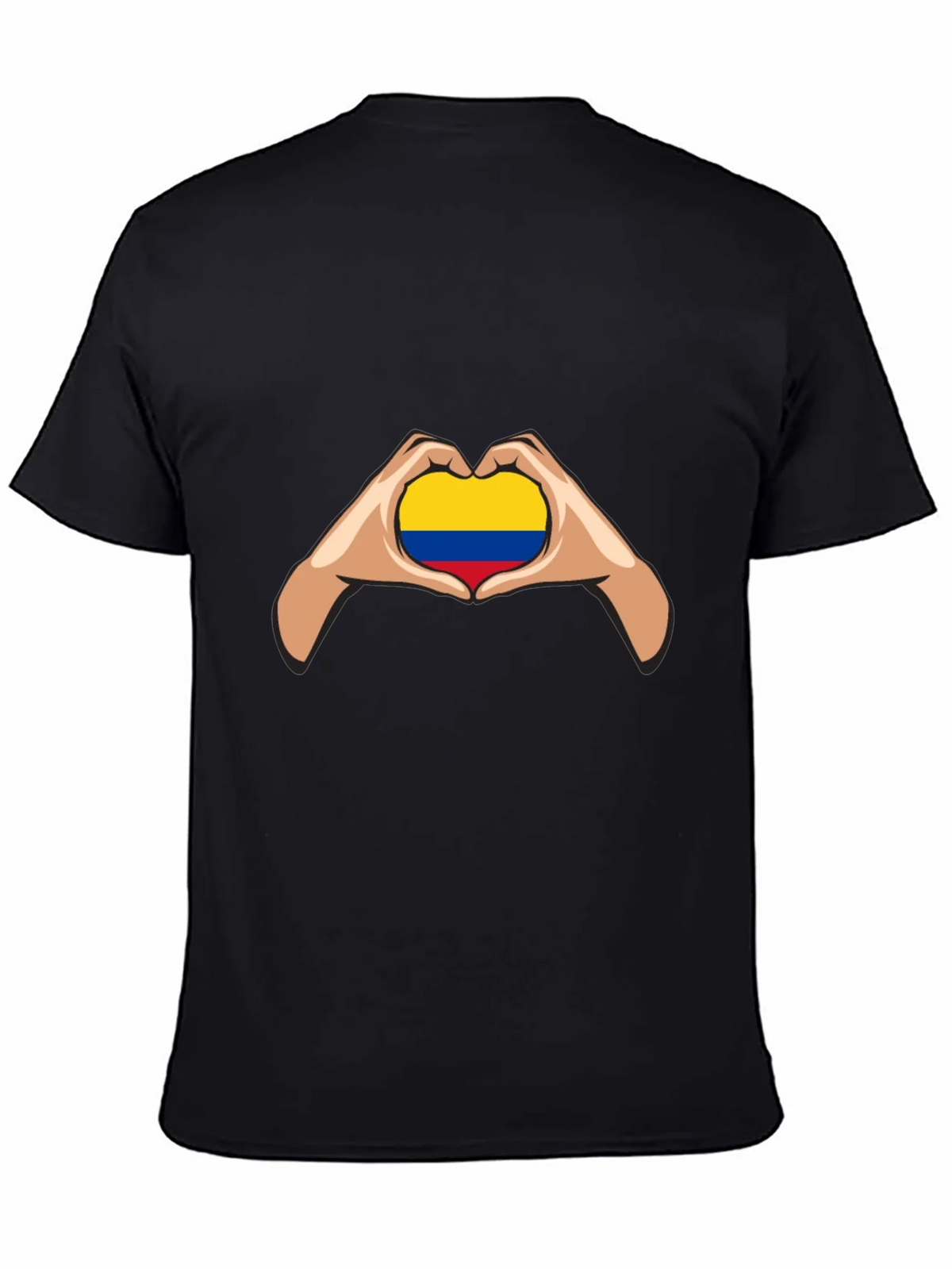 Colombian Flag Heart Hands Graphic Tee product image 3