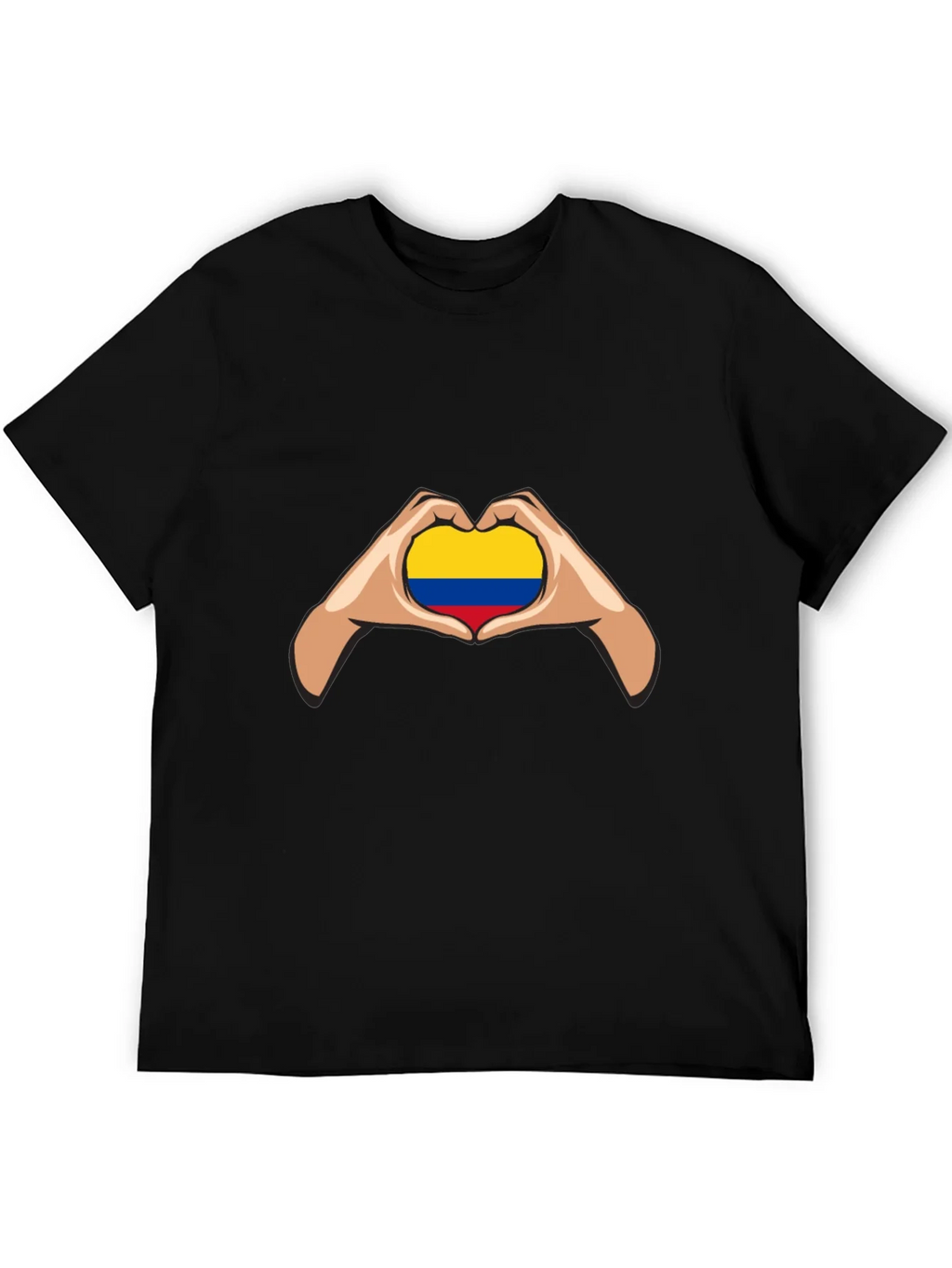 Colombian Flag Heart Hands Graphic Tee product image 4