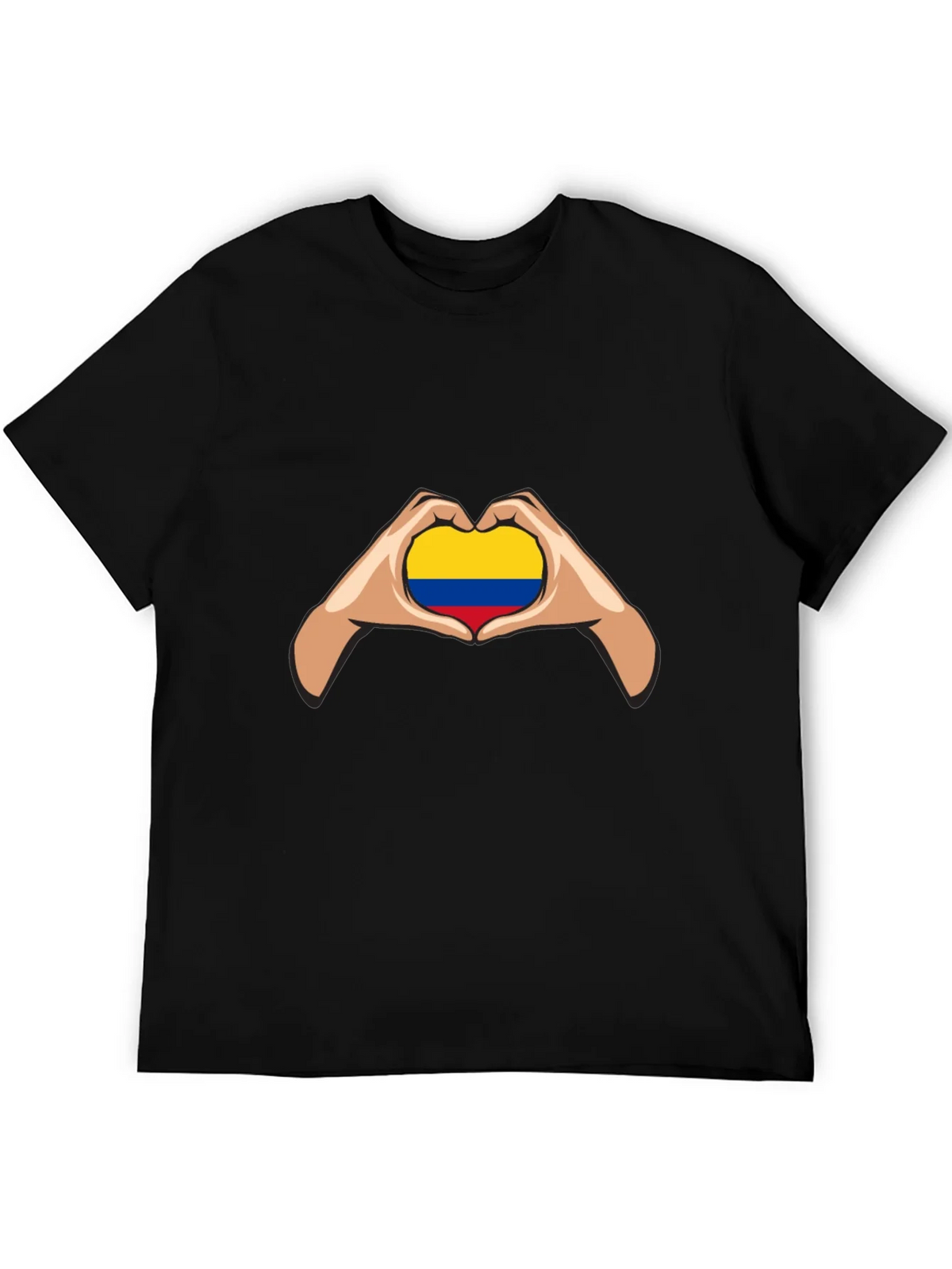 Colombian Flag Heart Hands Graphic Tee product image 4
