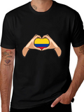 Colombian Flag Heart Hands Graphic Tee product image 1