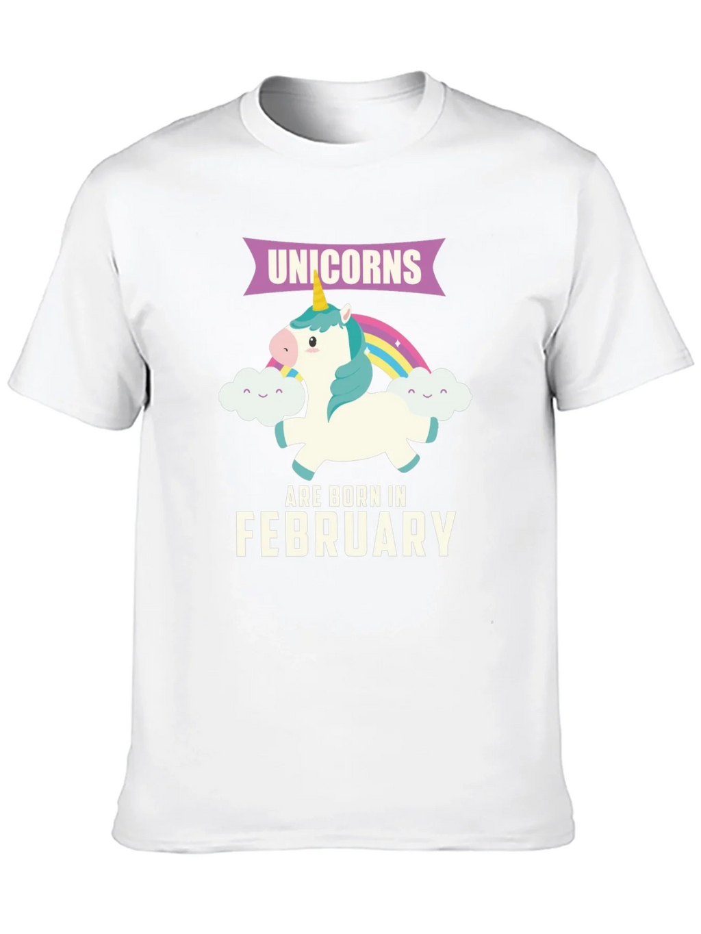Unicorns Born in February Black T-Shirt product image 9