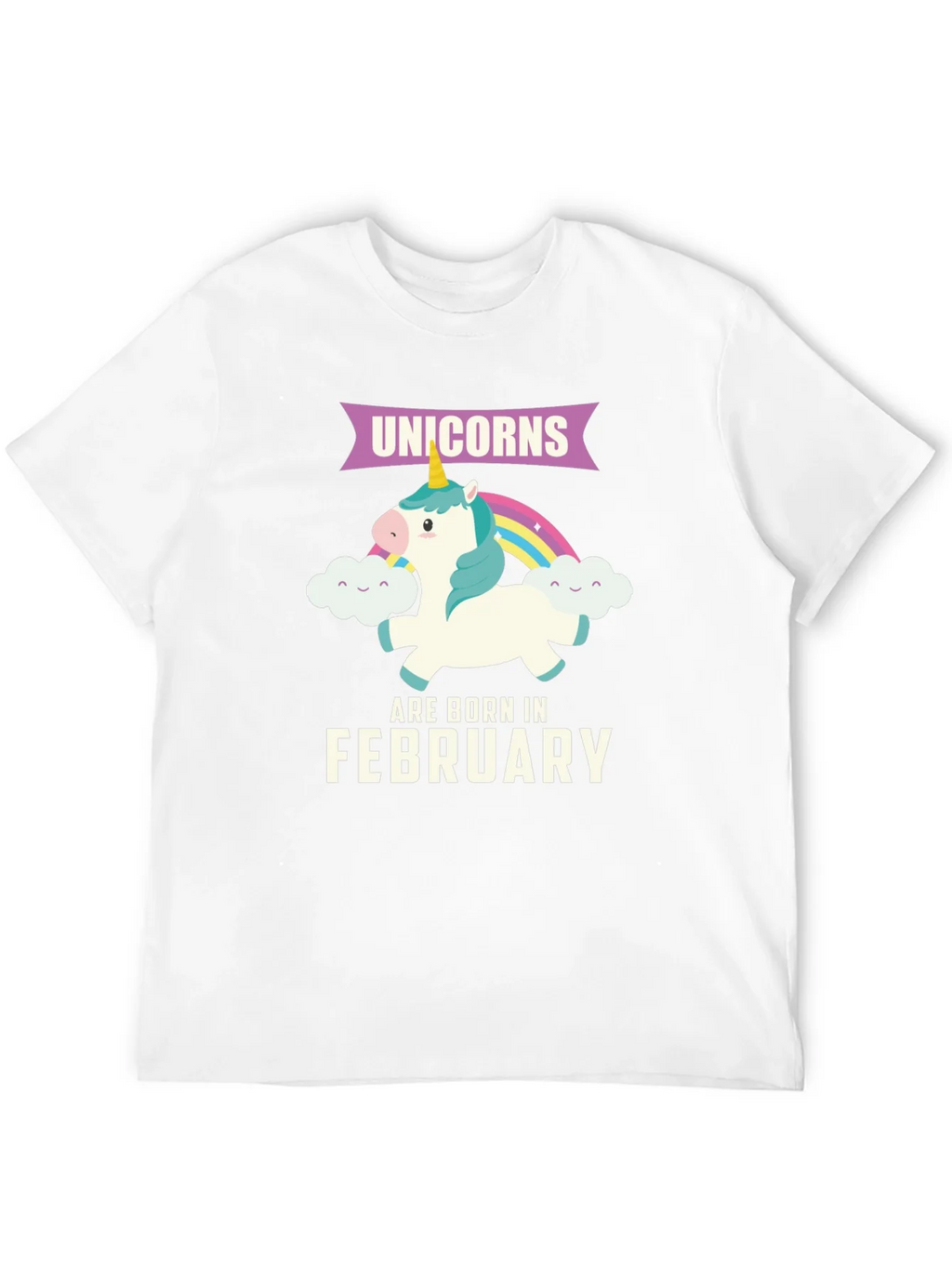Unicorns Born in February Black T-Shirt product image 10