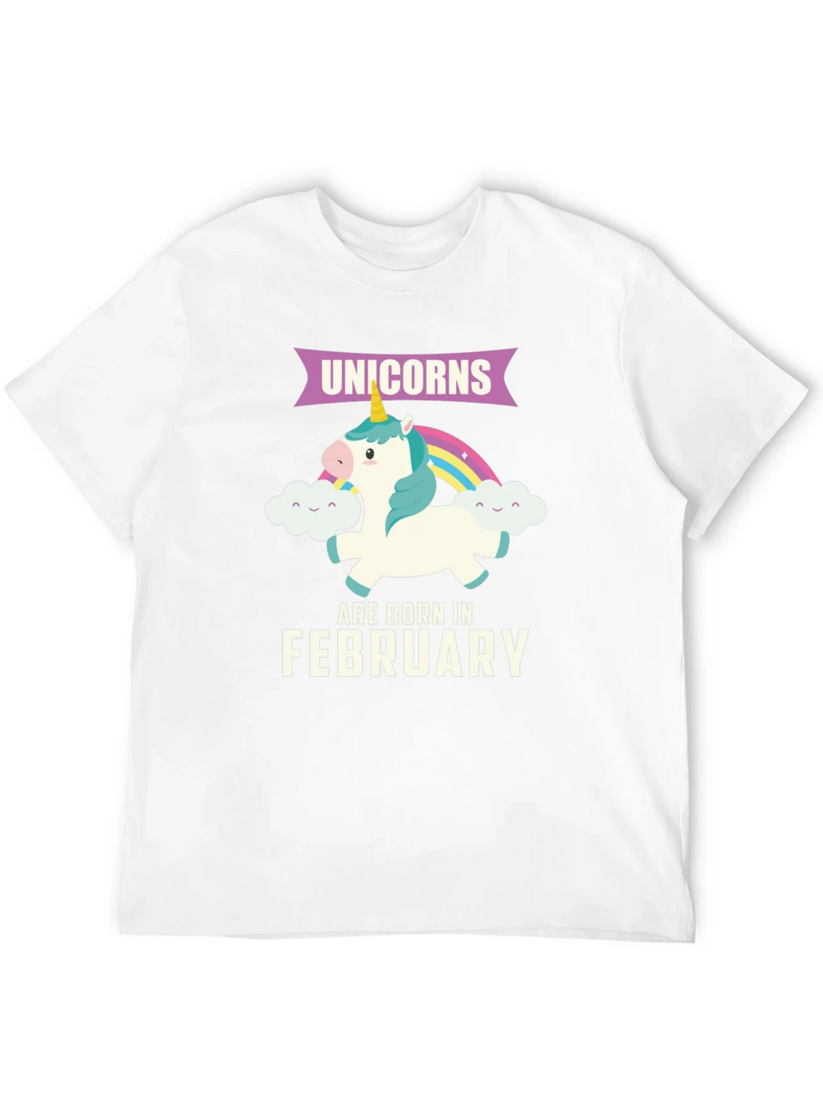 Unicorns Born in February Black T-Shirt product image 10
