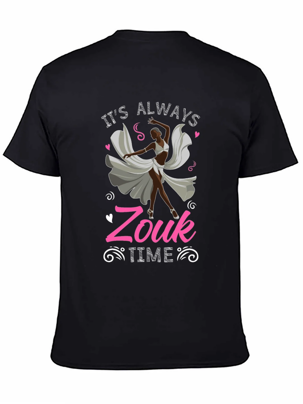 Its Always Zouk Time Black T-Shirt product image 4