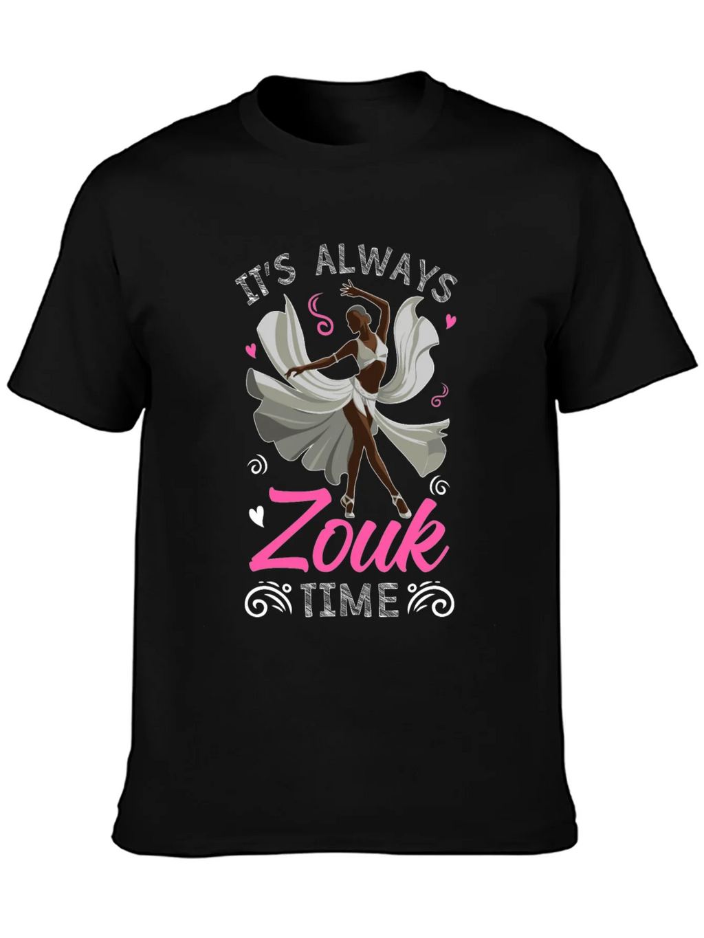 Its Always Zouk Time Black T-Shirt product image 3