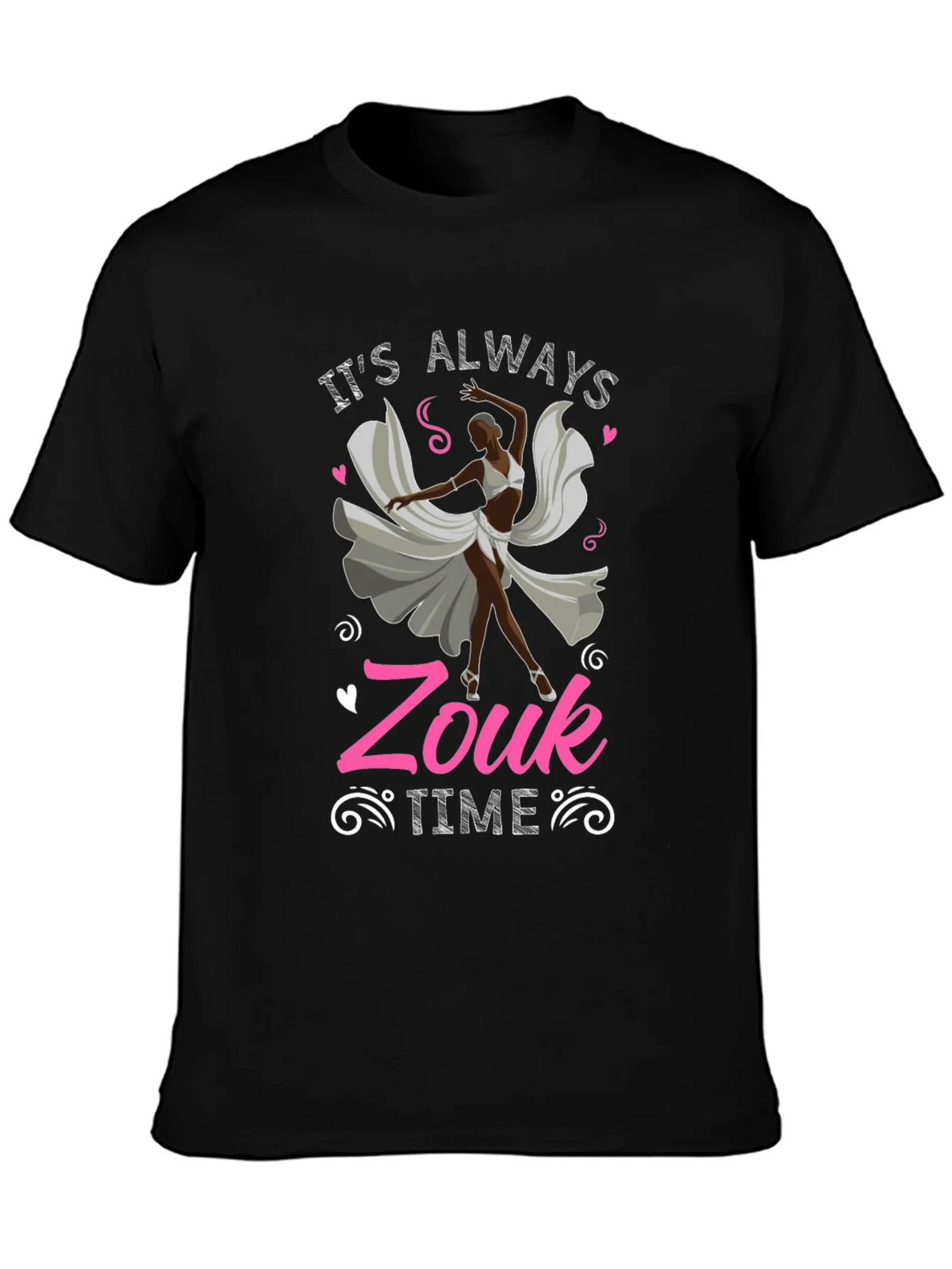 Its Always Zouk Time Black T-Shirt product image 3