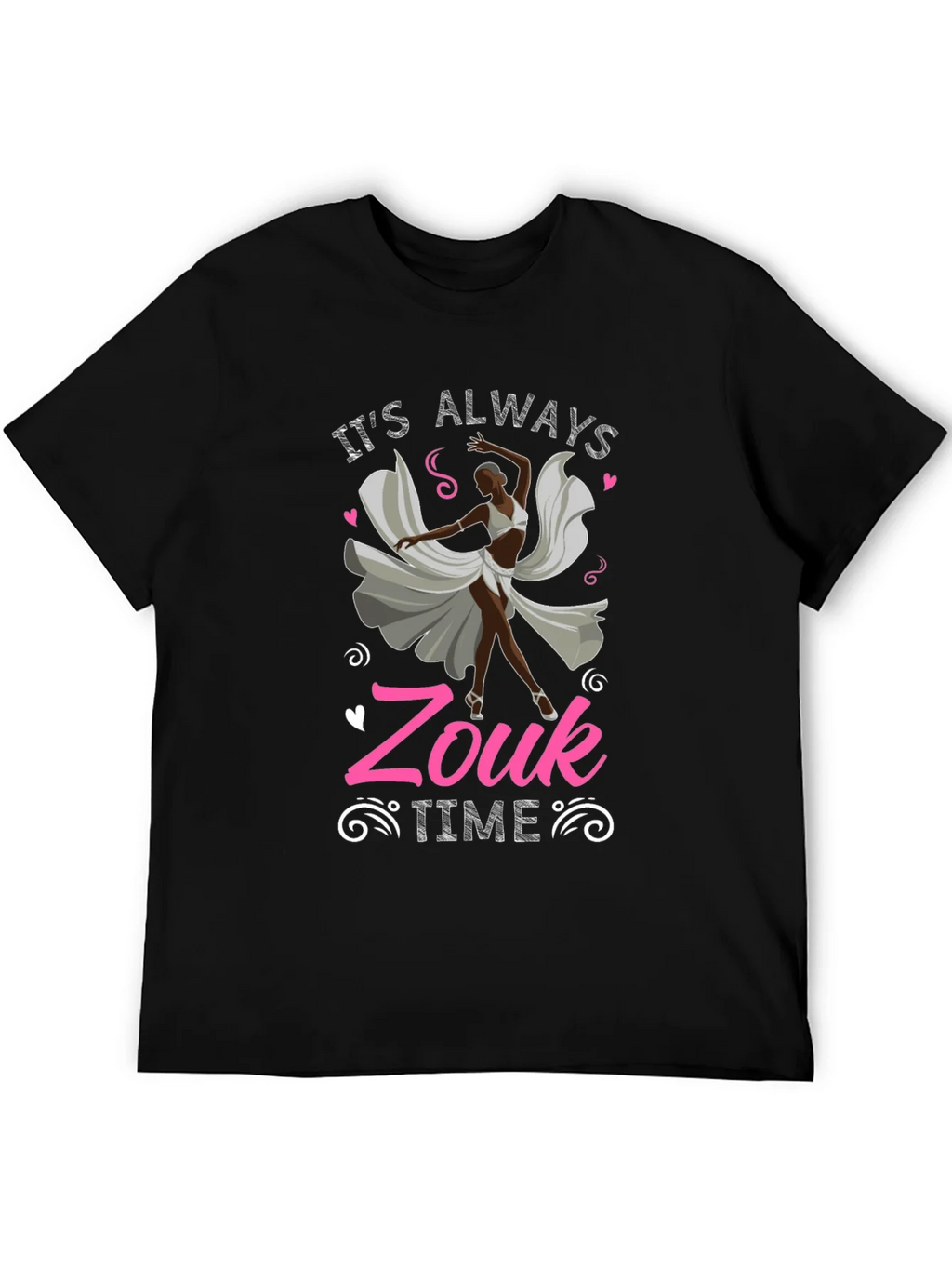 Its Always Zouk Time Black T-Shirt product image 5