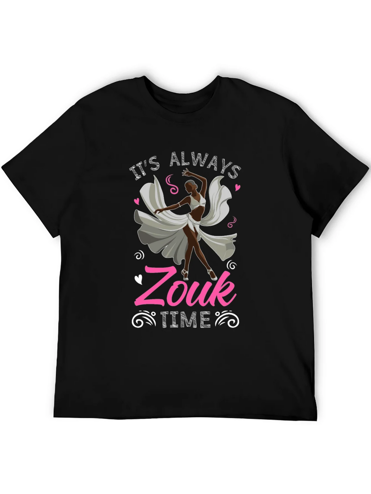 Its Always Zouk Time Black T-Shirt product image 5