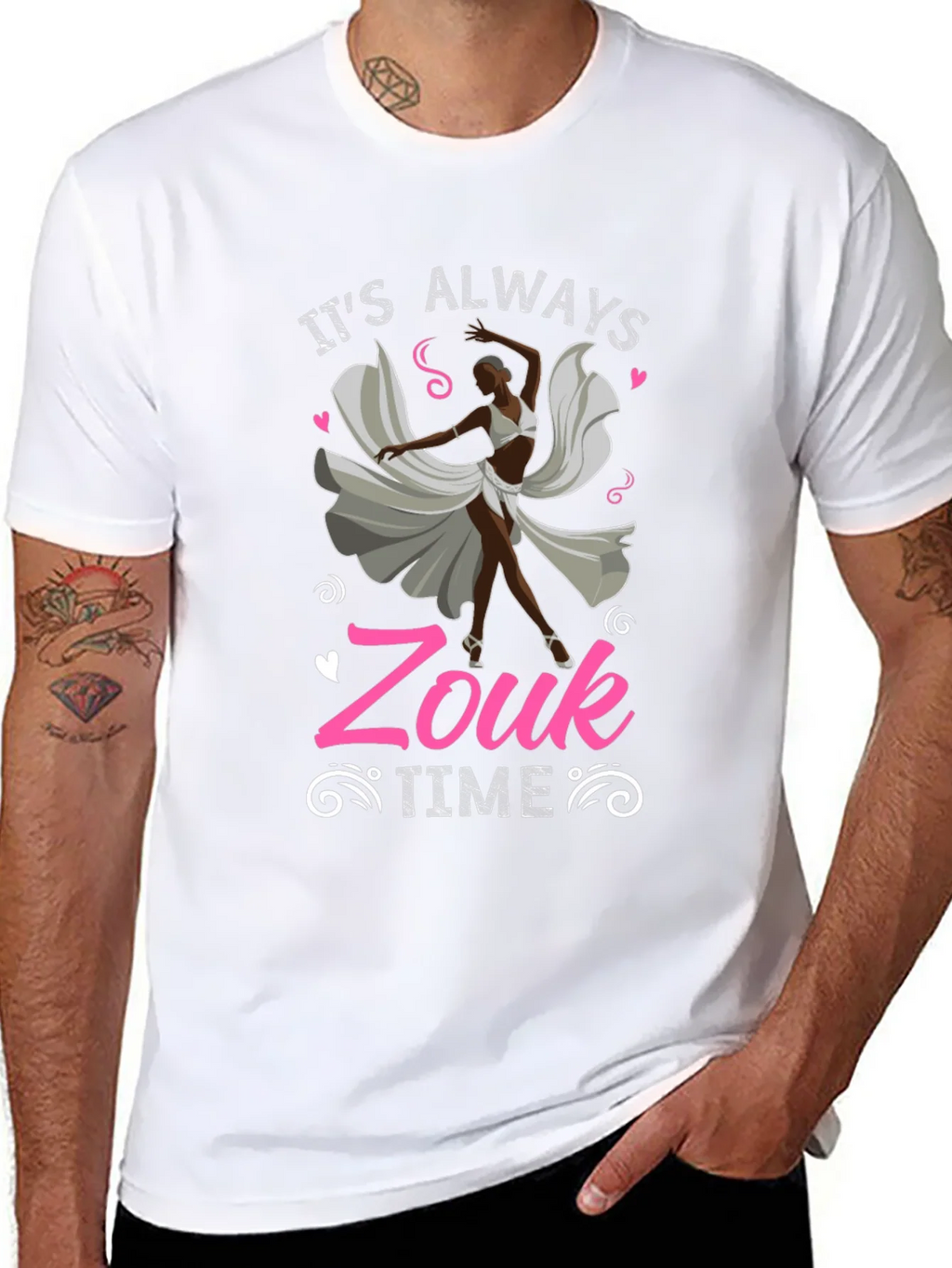 Its Always Zouk Time Black T-Shirt product image 7