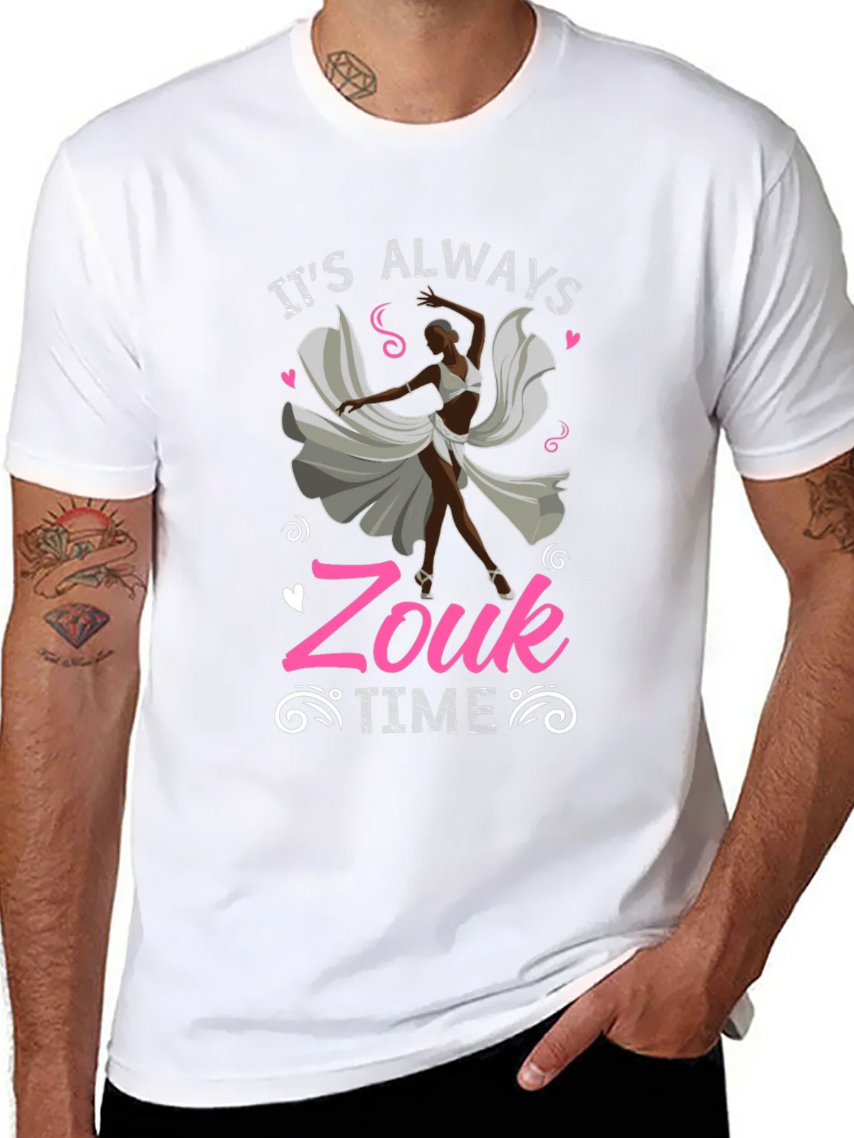 Its Always Zouk Time Black T-Shirt product image 7