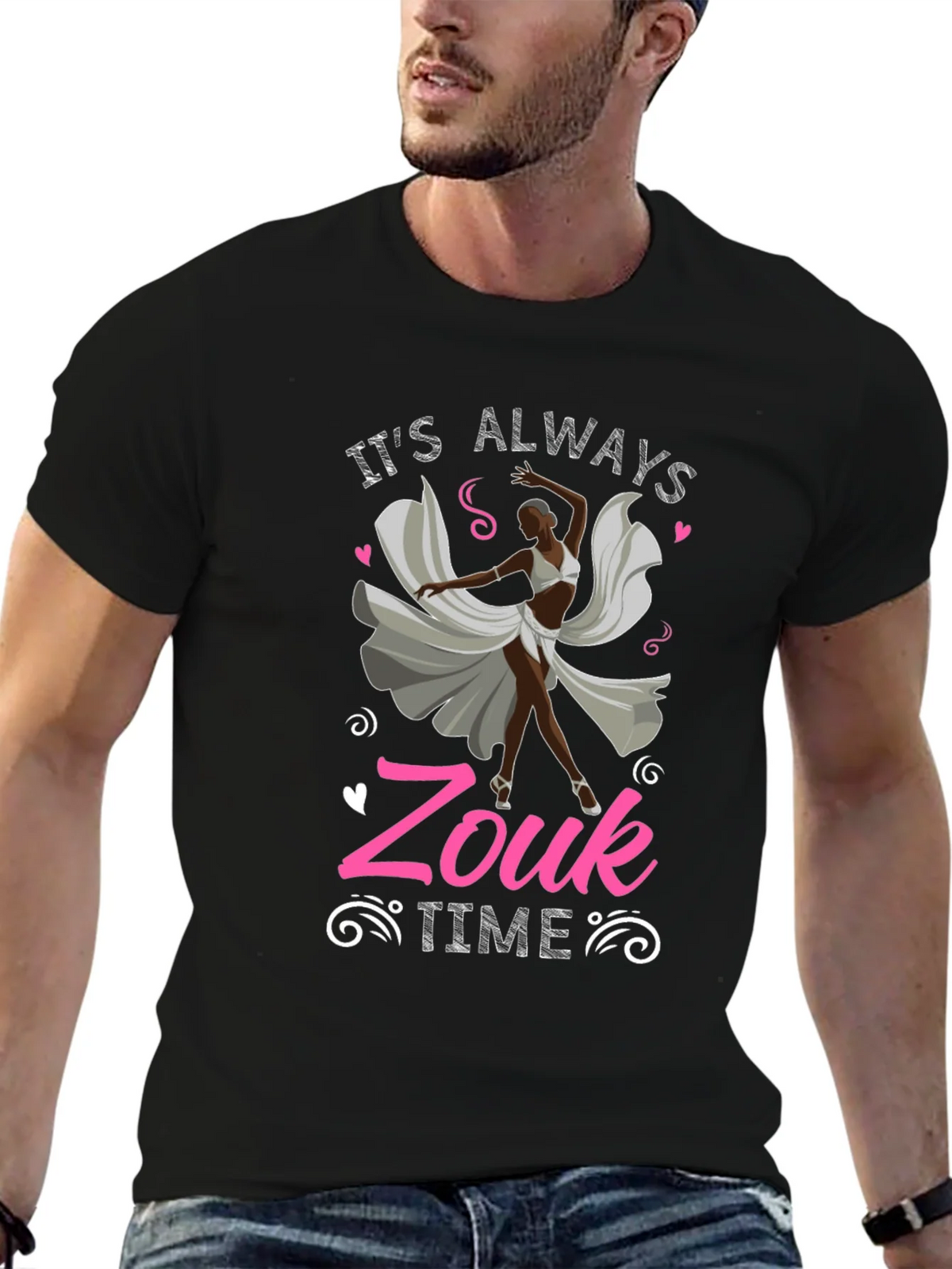 Its Always Zouk Time Black T-Shirt product image 6