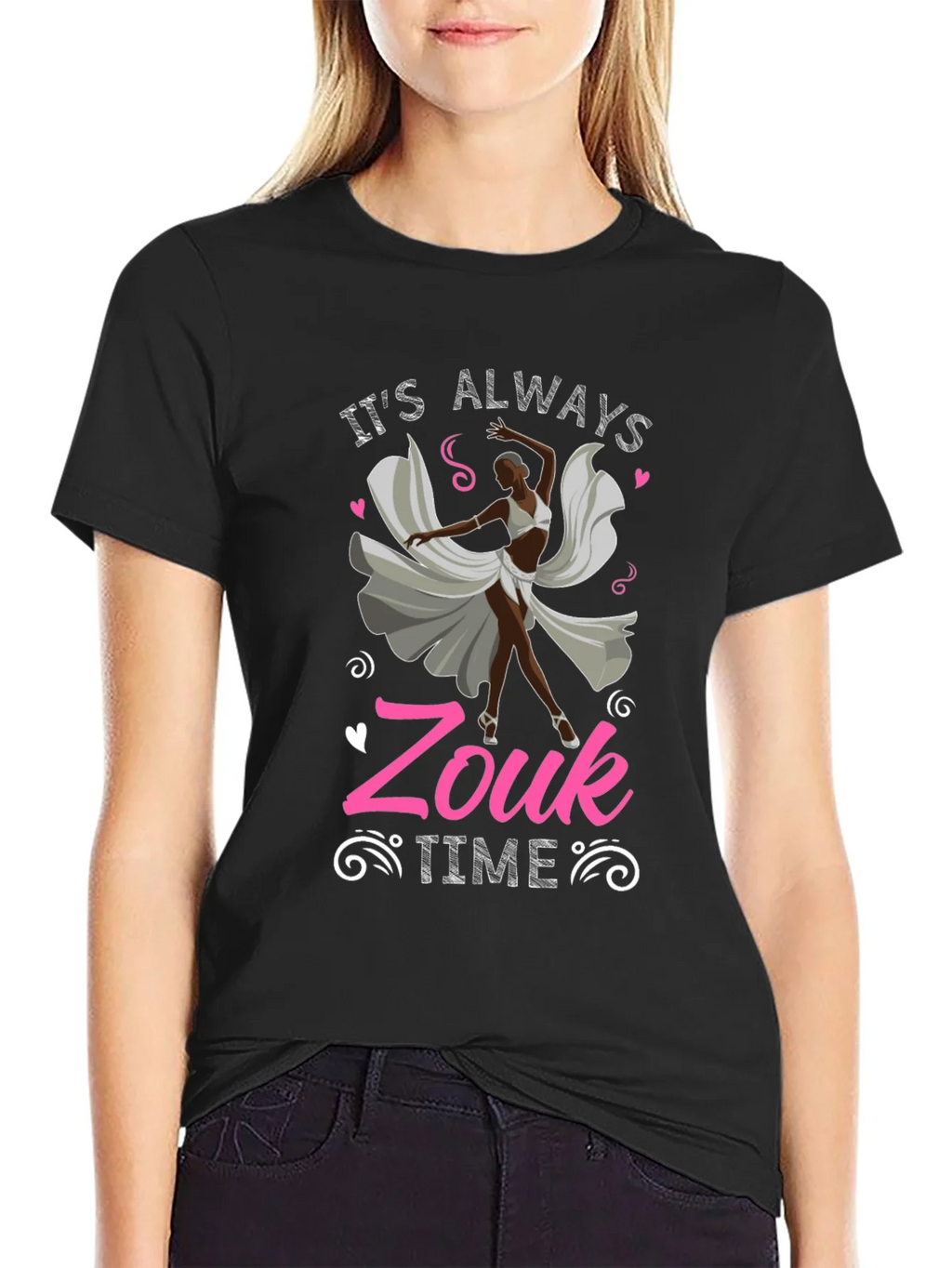 Its Always Zouk Time Black T-Shirt product image 2