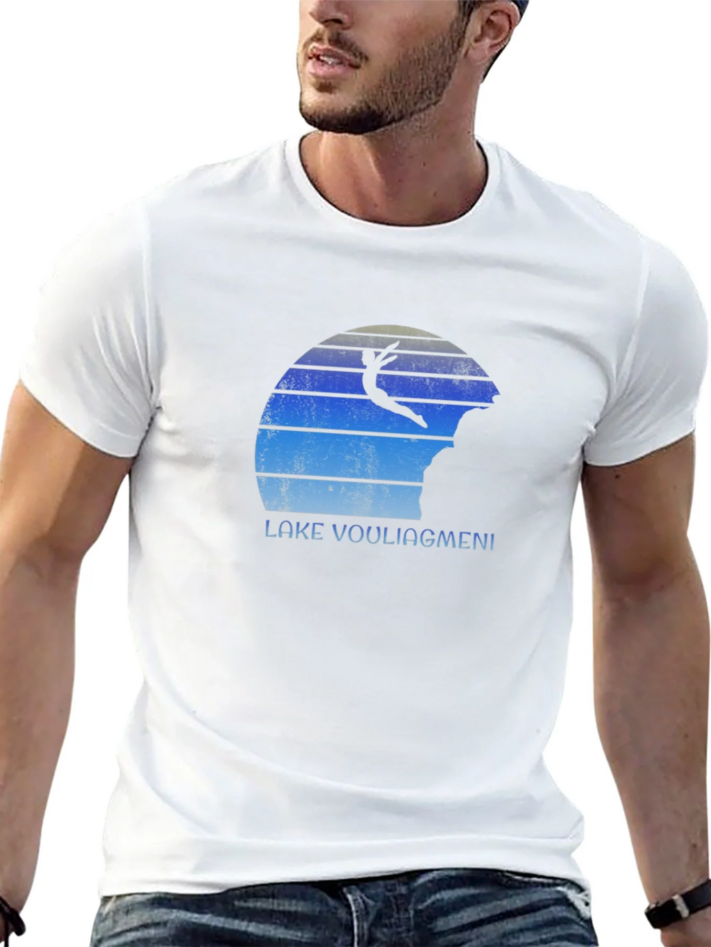 Lake Vouliagmeni Diver Black T-Shirt product image 12