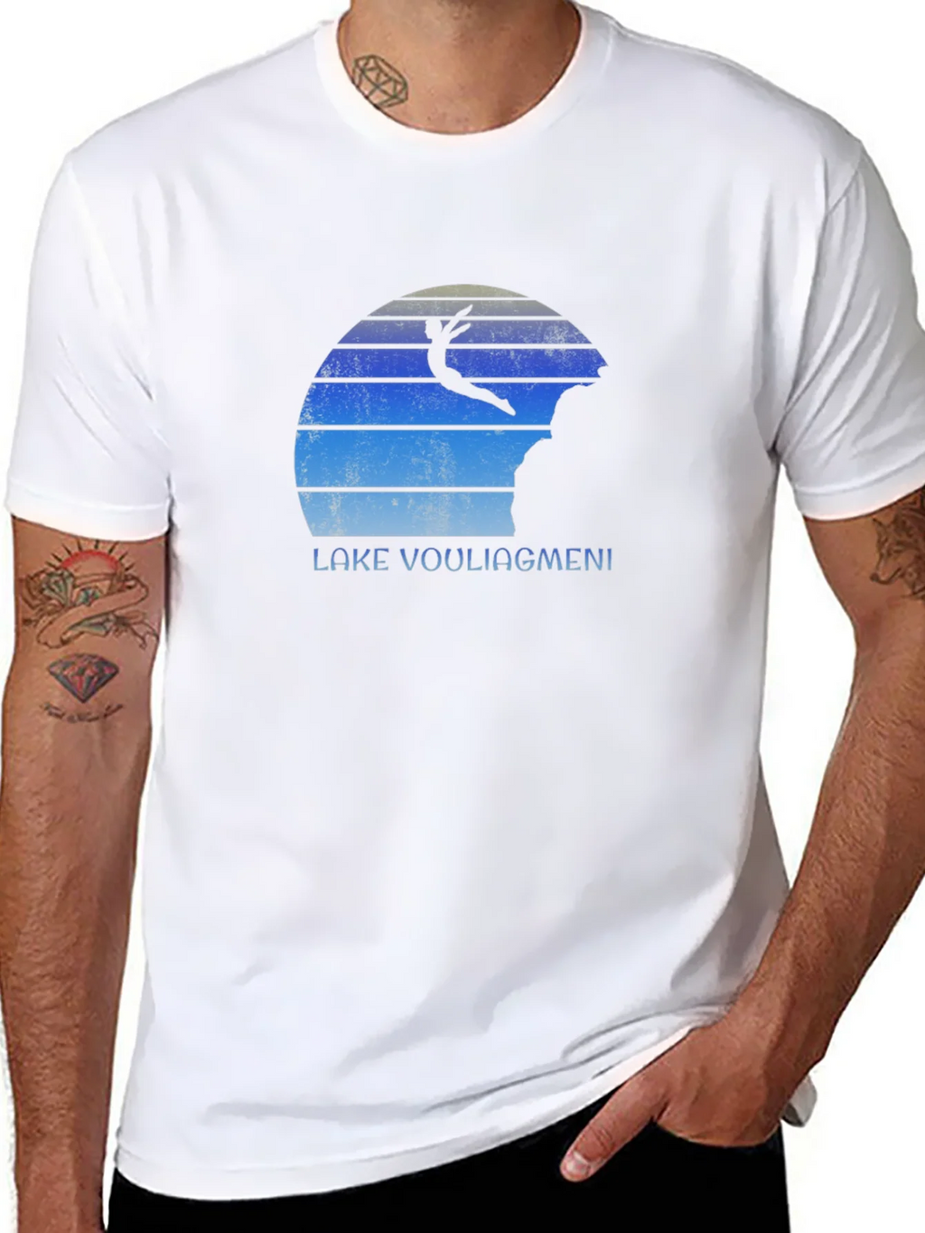 Lake Vouliagmeni Diver Black T-Shirt product image 7