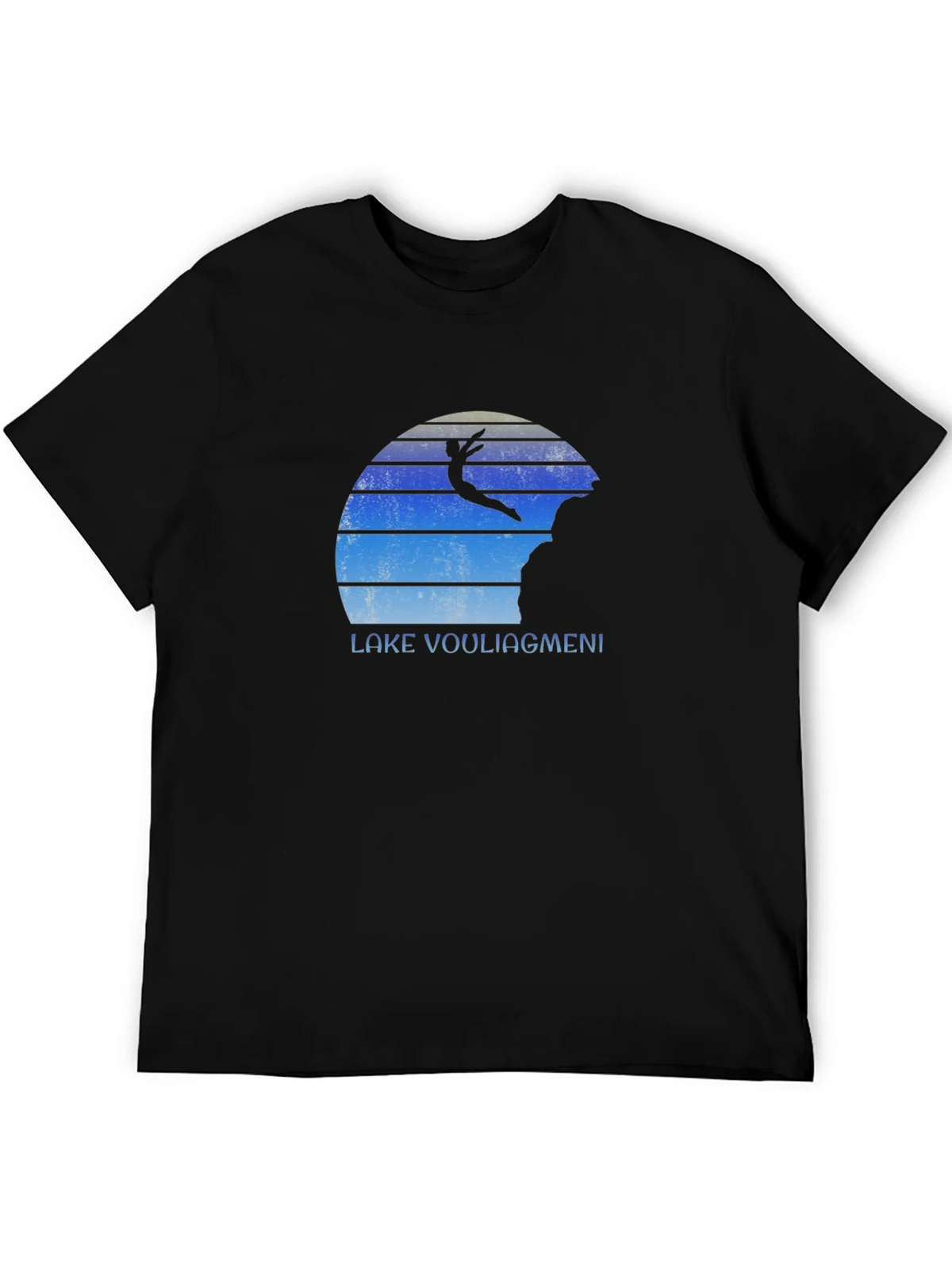Lake Vouliagmeni Diver Black T-Shirt product image 5