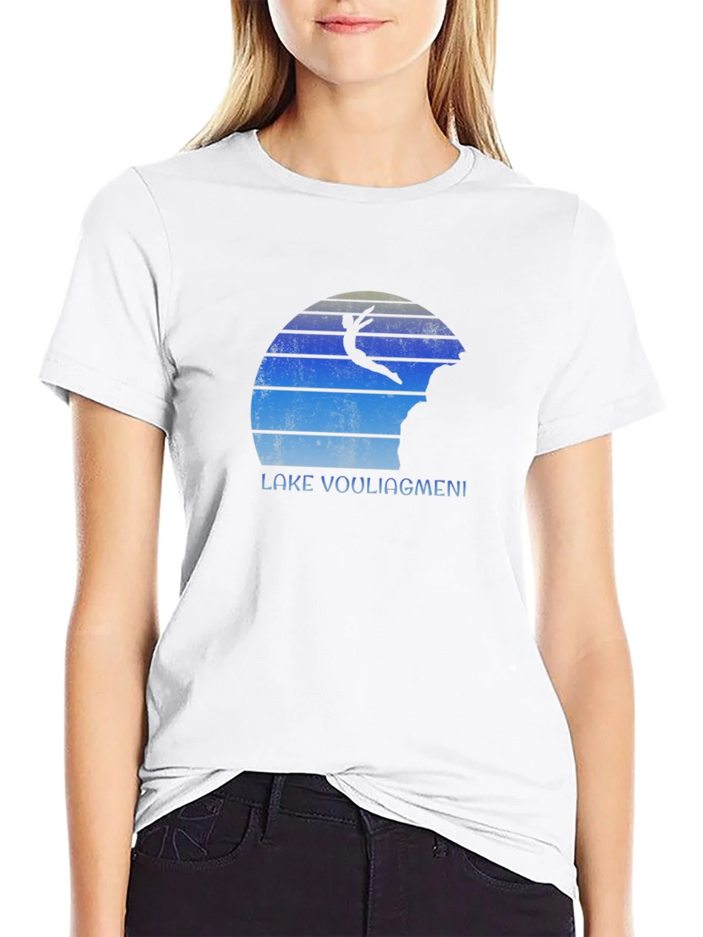 Lake Vouliagmeni Diver Black T-Shirt product image 8