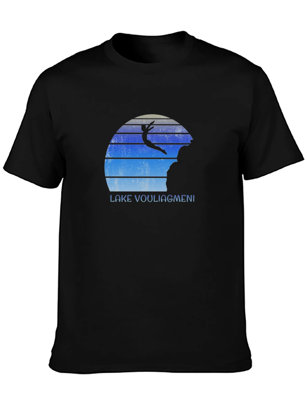 Lake Vouliagmeni Diver Black T-Shirt product image 3