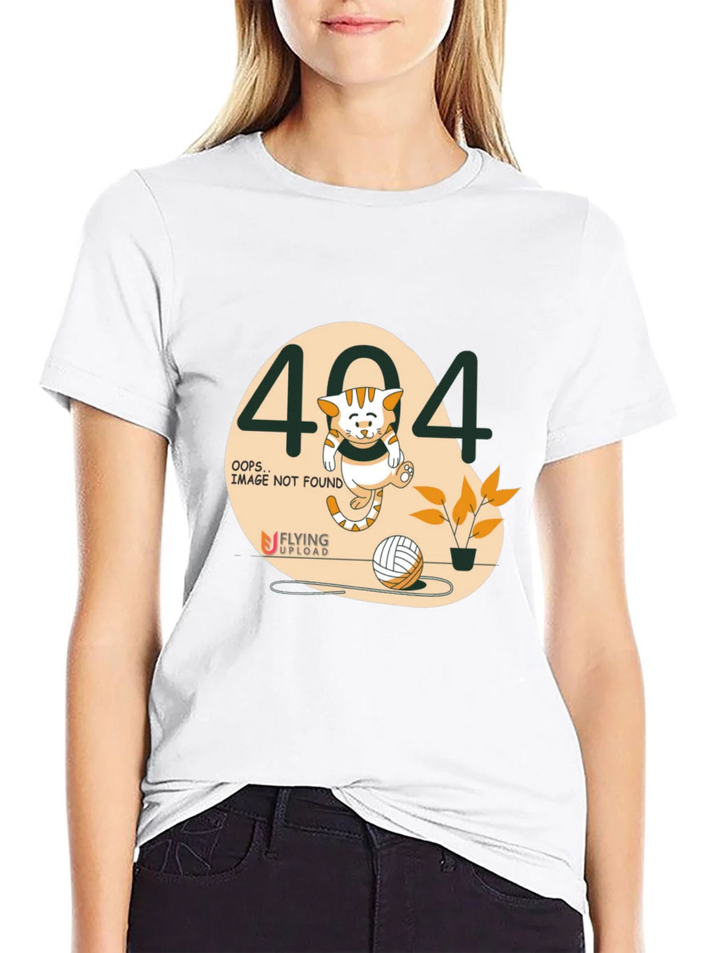 Error 404 Cat Graphic Tee - Novelty Shirt product image 8