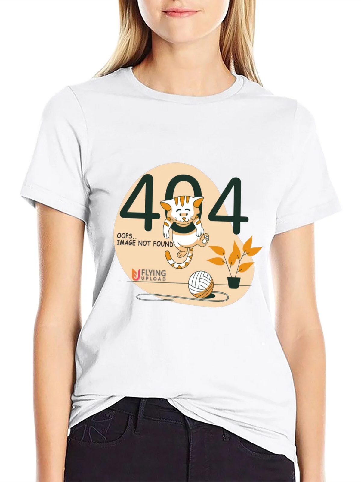 Error 404 Cat Graphic Tee - Novelty Shirt product image 8