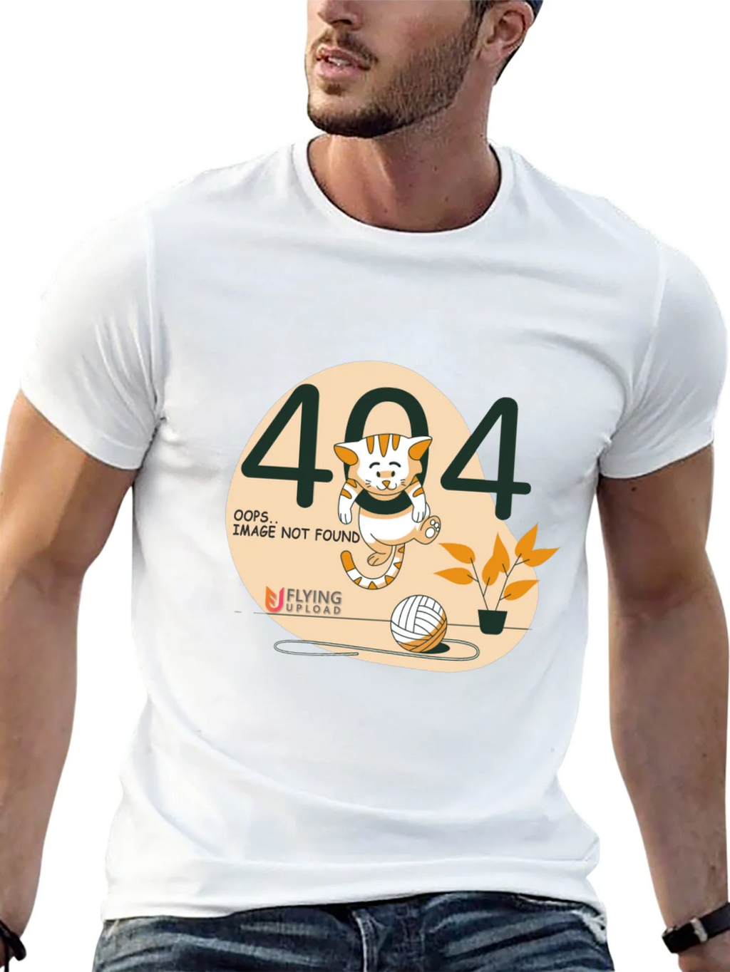 Error 404 Cat Graphic Tee - Novelty Shirt product image 12
