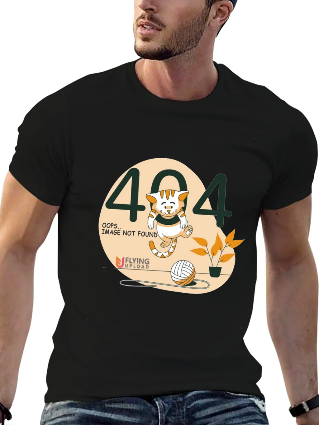 Error 404 Cat Graphic Tee - Novelty Shirt product image 6