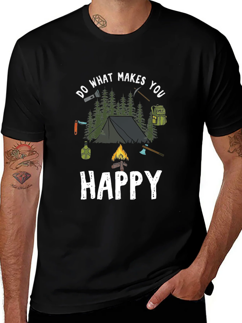 Camping Adventure T-Shirt: Do What Makes You Happy product image 1