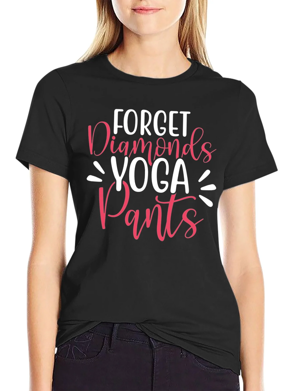 Forget Diamonds Yoga Pants Graphic T-Shirt product image 2