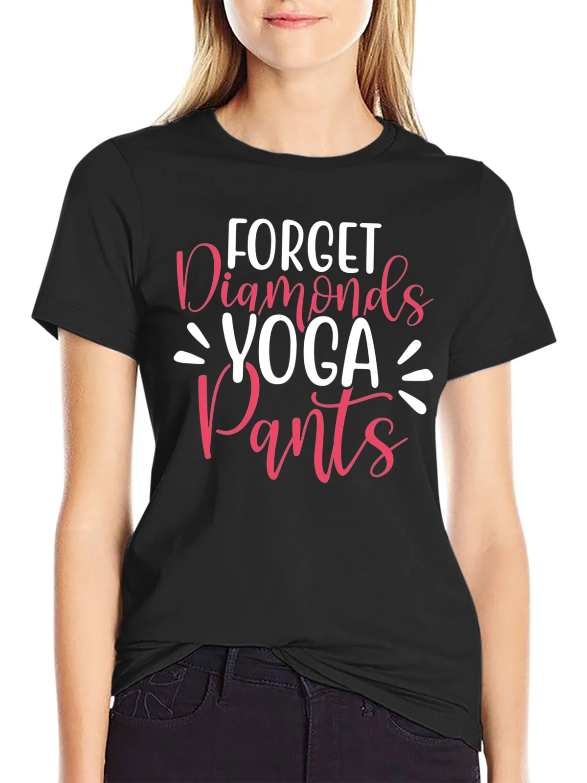 Forget Diamonds Yoga Pants Graphic T-Shirt product image 2