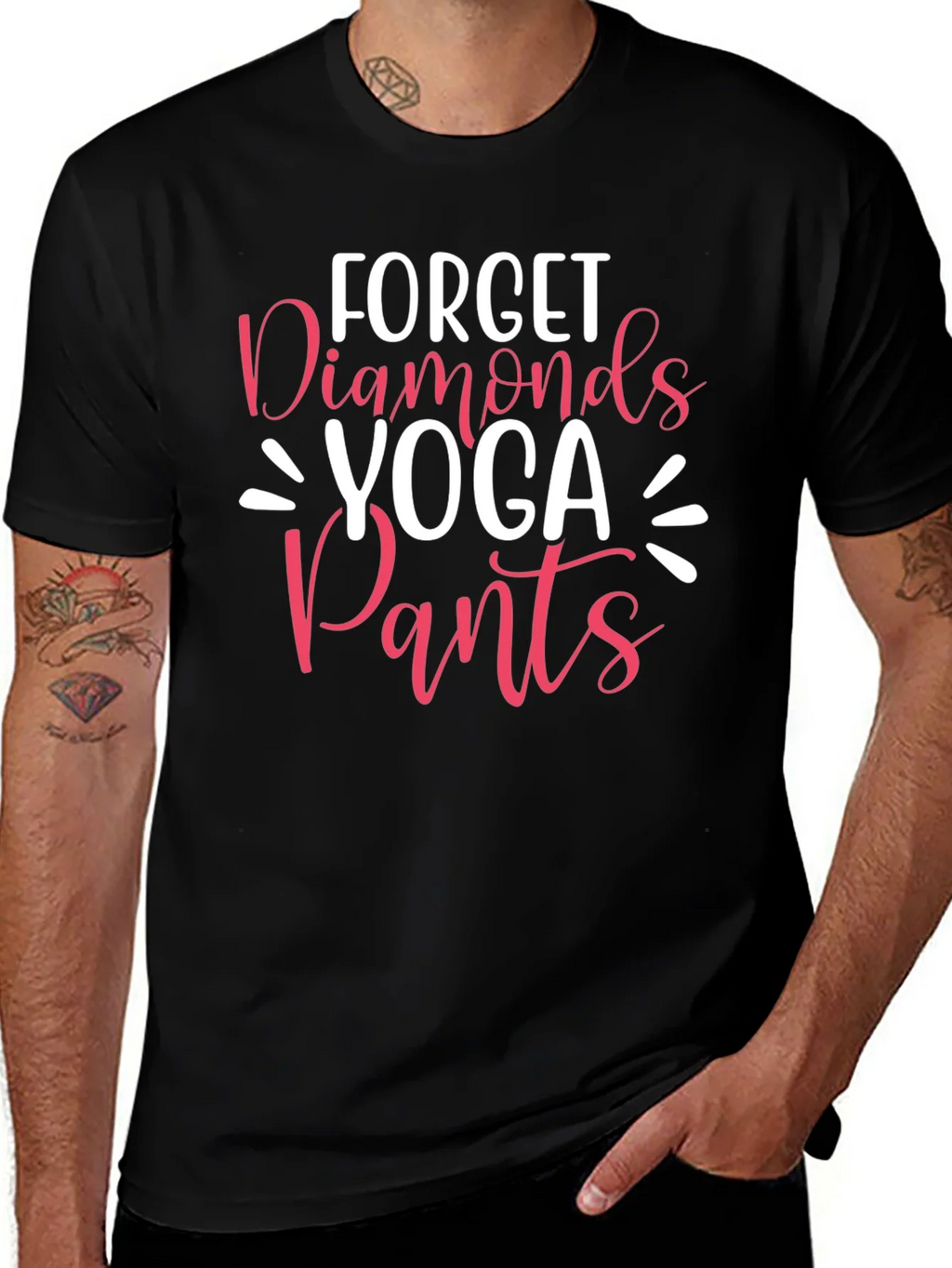 Forget Diamonds Yoga Pants Graphic T-Shirt product image 1