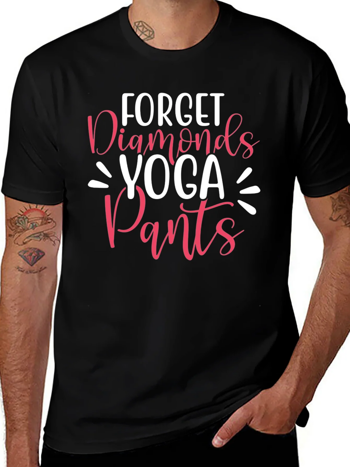 Forget Diamonds Yoga Pants Graphic T-Shirt product image 1