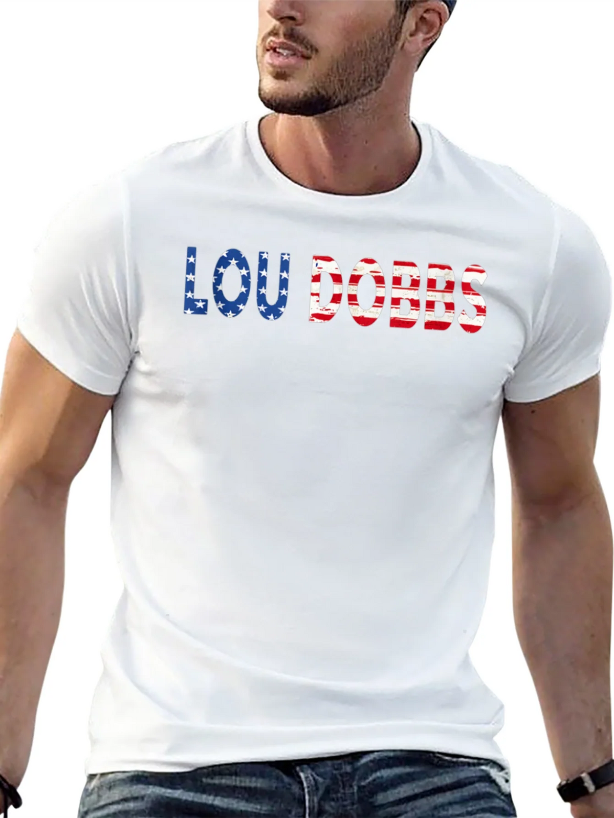 Lou Dobbs Patriotic USA Flag T-Shirt product image 12