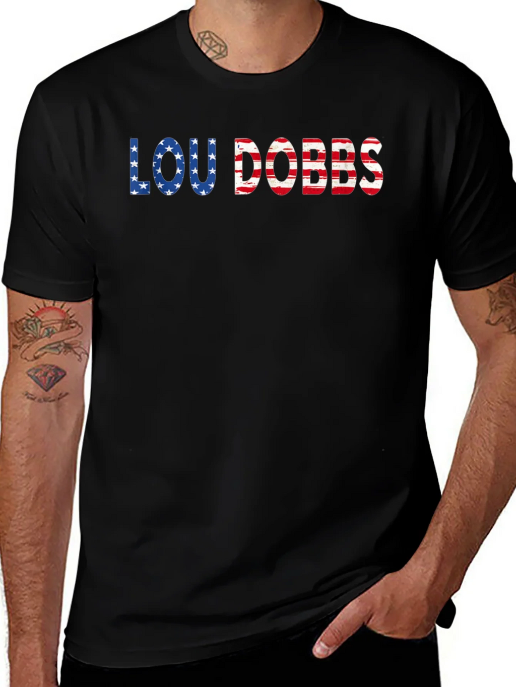 Lou Dobbs Patriotic USA Flag T-Shirt product image 1