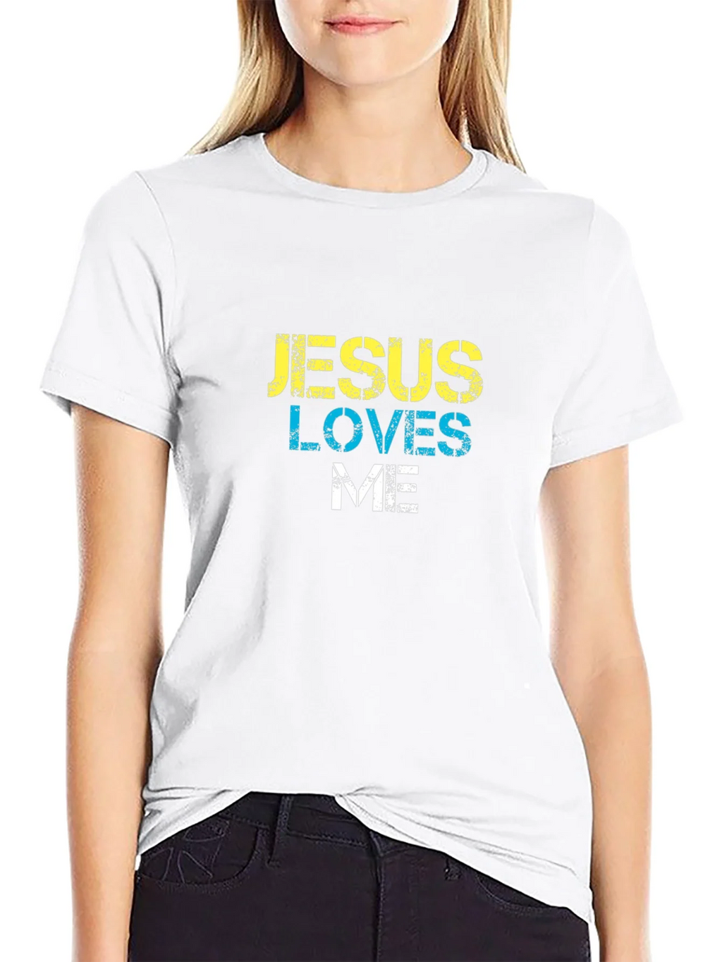 Jesus Loves Me Black T-Shirt product image 7