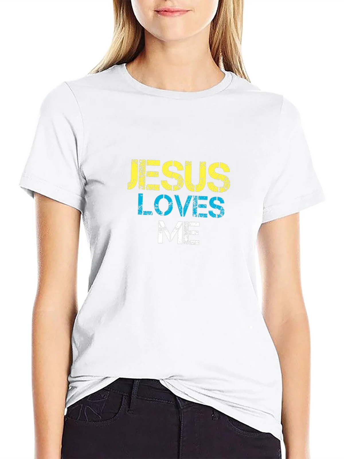 Jesus Loves Me Black T-Shirt product image 7