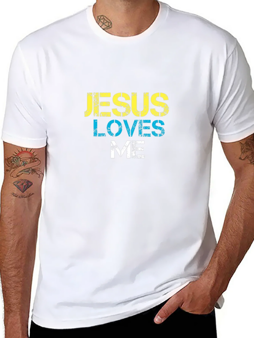 Jesus Loves Me Black T-Shirt product image 6